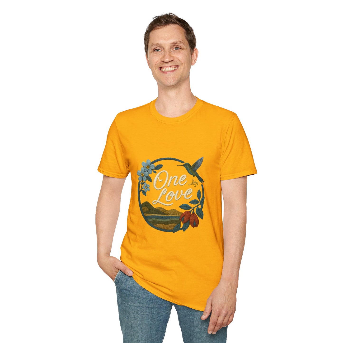 One Love Nature-Inspired T-Shirt, Unisex Tee, Stylish Apparel, Eco-Friendly Gift, Summer Fashion, Inspirational T-Shirt