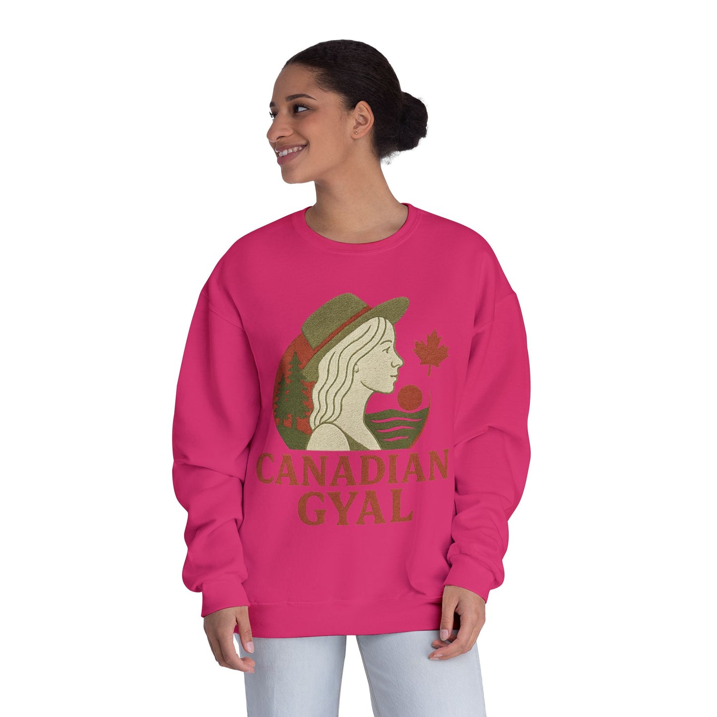 Canadian Gyal Sweatshirt, Cozy Crewneck for Fall, Perfect Gift for Canadians, Great for Thanksgiving, Casual Wear