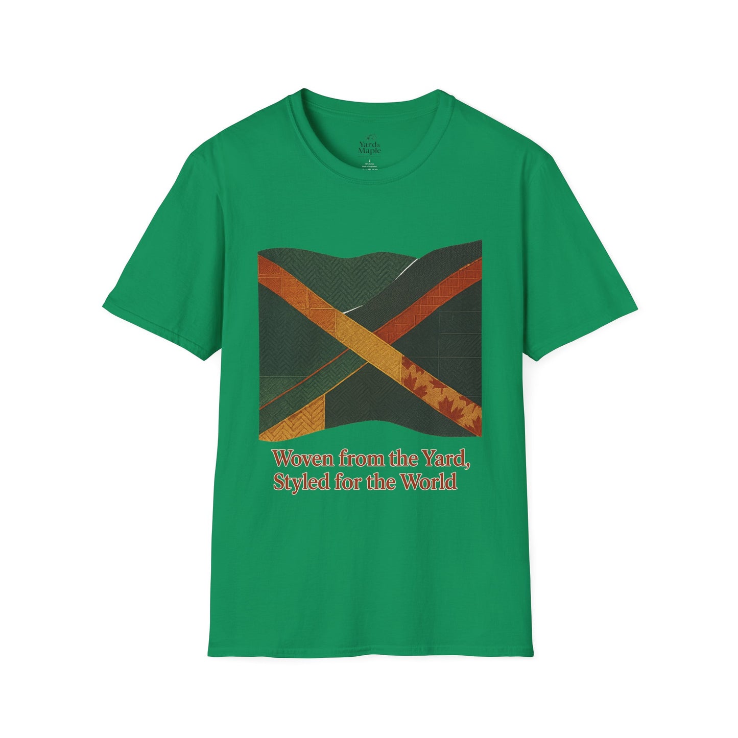 Woven from the Yard Unisex Softstyle T-Shirt, Casual Tee, Comfortable Shirt, Caribbean Pride Apparel, Unique Gift, Summer Fashion