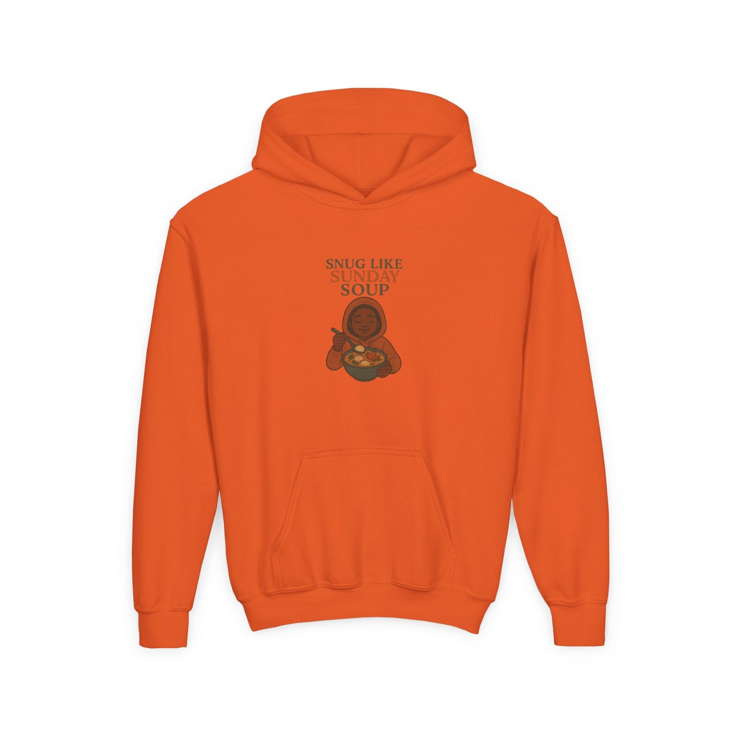 Snug Like Sunday Soup Youth Hoodie - Cozy Kids Sweatshirt, Gifts for Children, Chill Day Apparel, Double Duty Comfort