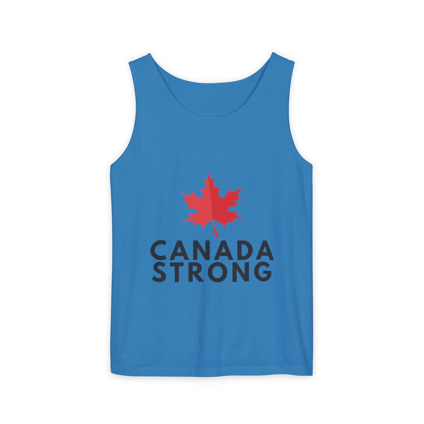Canada Strong Unisex Garment-Dyed Tank Top, Summer Apparel, Canada Day Gift, LGBTQ+ Support, Casual Wear, Outdoor Activities