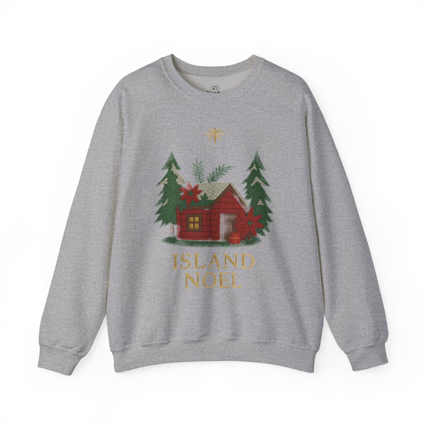 Cozy Holiday Sweatshirt - Island Noel Design, Unisex Christmas Crewneck, Winter Apparel, Gift for Him/Her, Seasonal Fashion