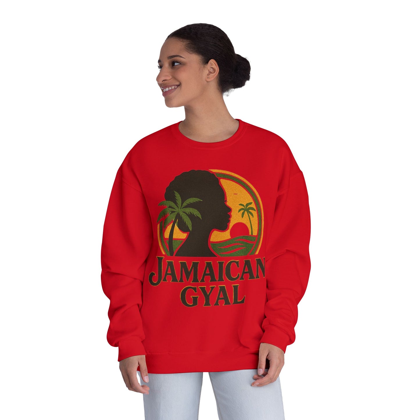 Jamaican Gyal Unisex Sweatshirt, Cozy Crewneck, Gift for Her, Summer Vibes, Casual Fashion Statement