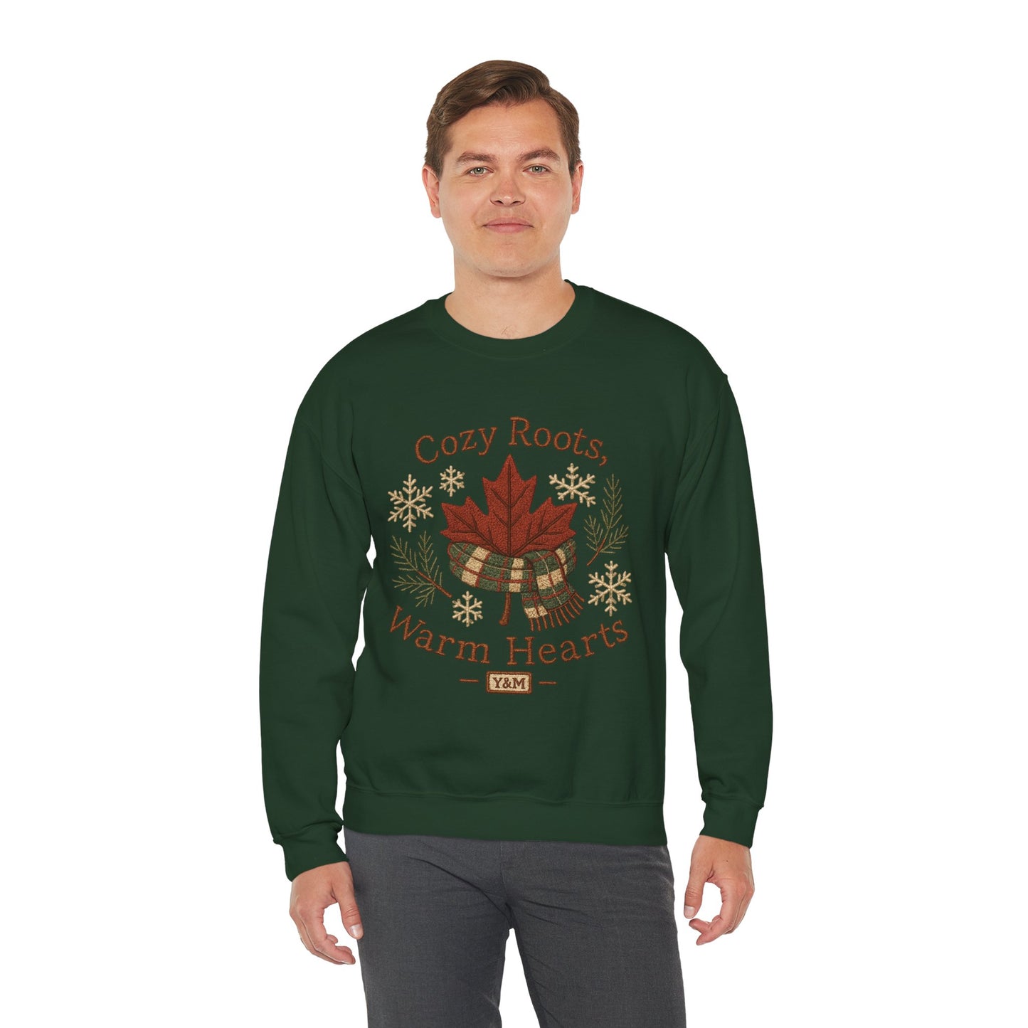 Cozy Roots Crewneck Sweatshirt: Warm Hearts Gift, Fall Fashion, Winter Apparel, Unisex Sweatshirt, Holiday Sweater