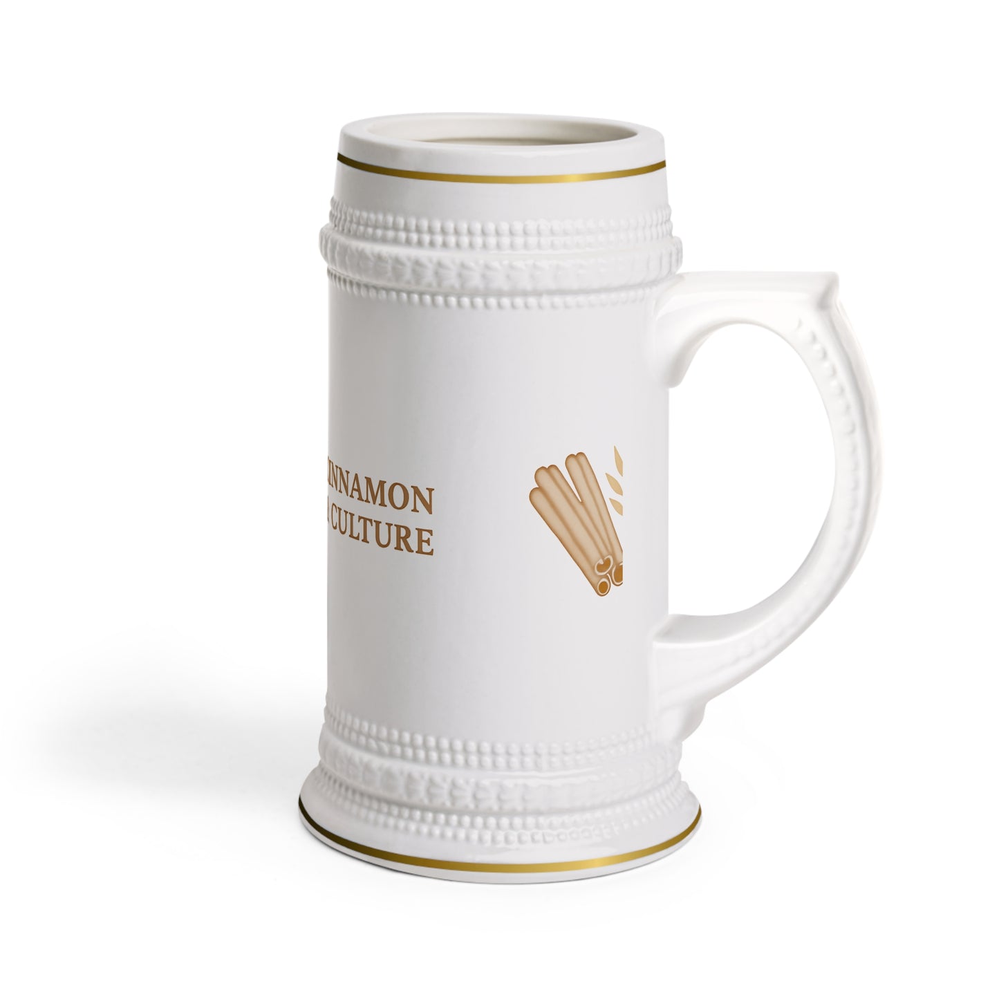 Cinnamon & Culture Stein Mug - Unique Drinkware, Gift for Spice Lovers, Home Bar Essentials, Decorative Beer Stein, Coffee Mug