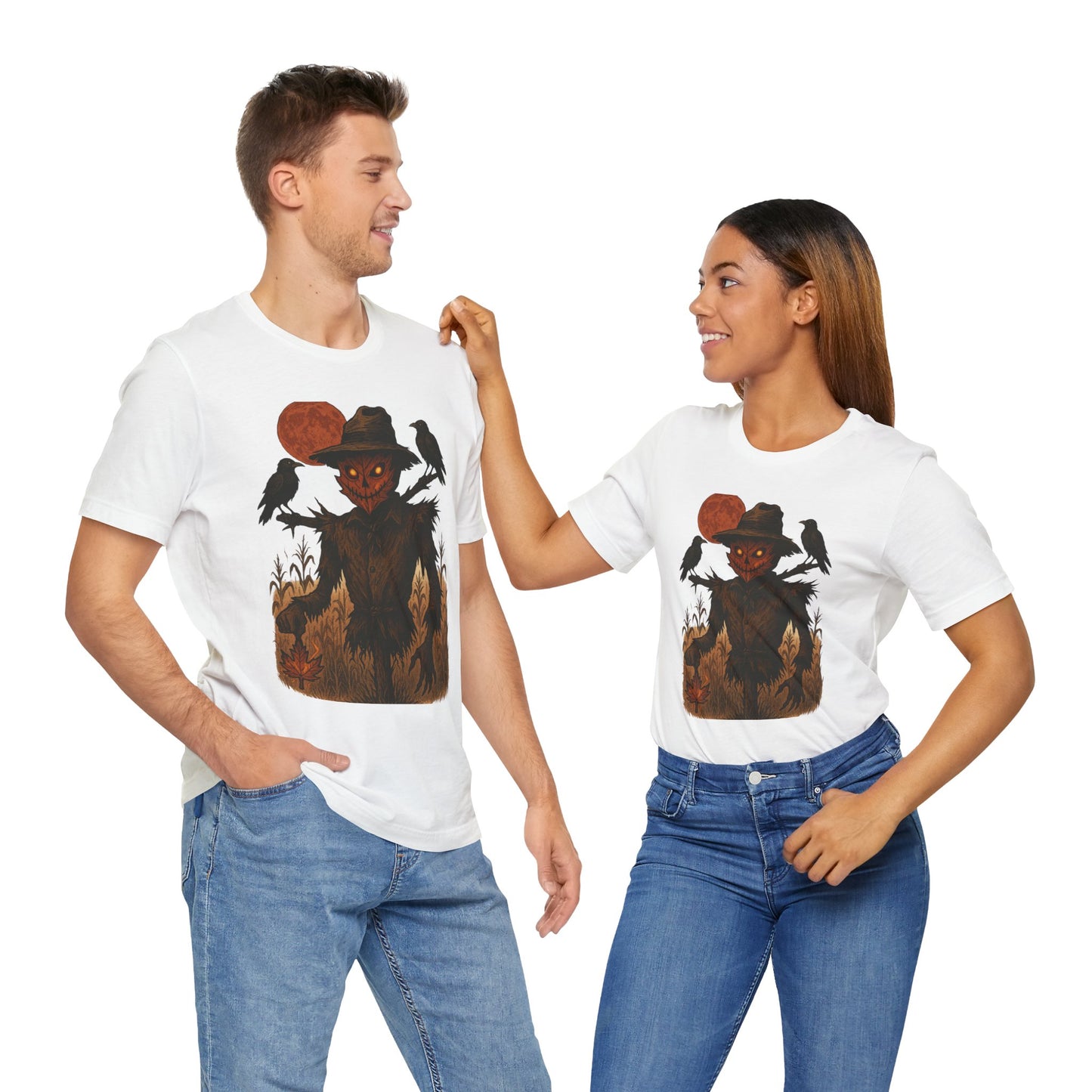 Spooky Scarecrow Graphic Tee | Unisex Halloween Shirt, Fall Fashion, Halloween Costume Tee, Scary Tee, Gift for Horror Lovers