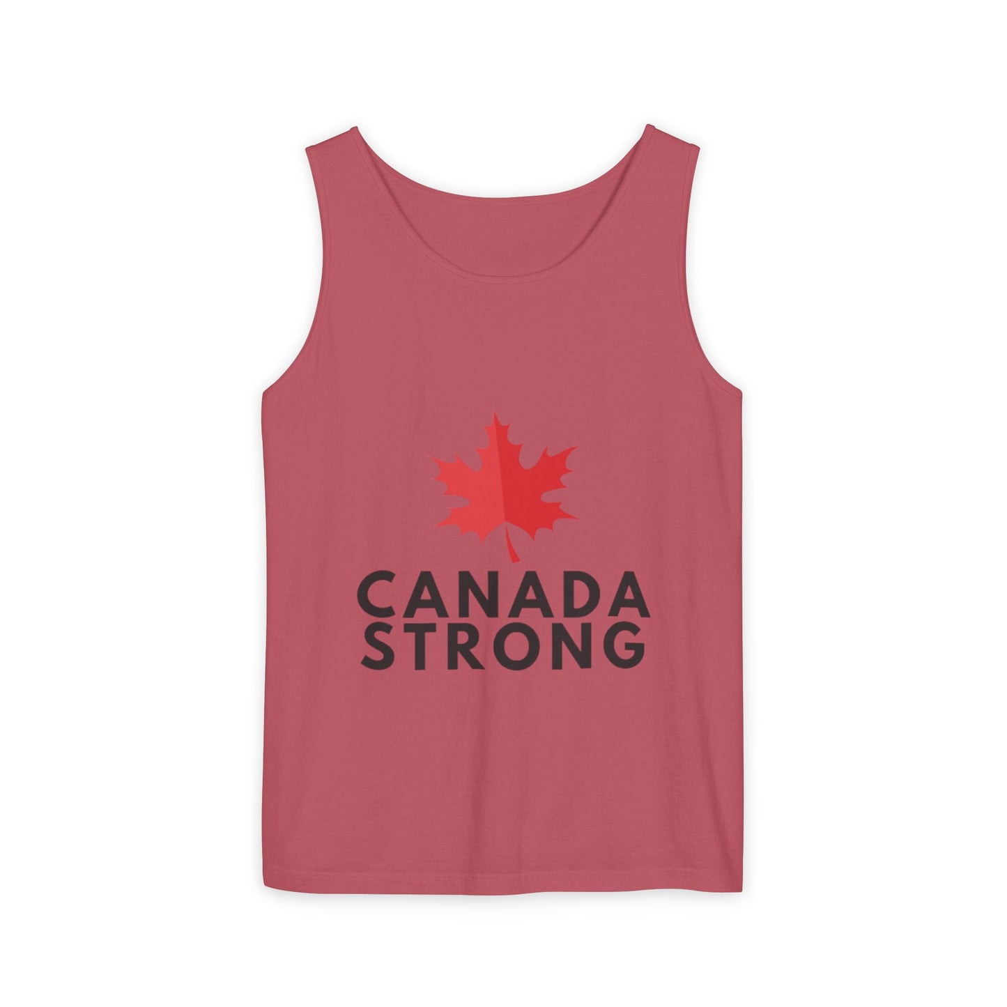 Canada Strong Unisex Garment-Dyed Tank Top, Summer Apparel, Canada Day Gift, LGBTQ+ Support, Casual Wear, Outdoor Activities