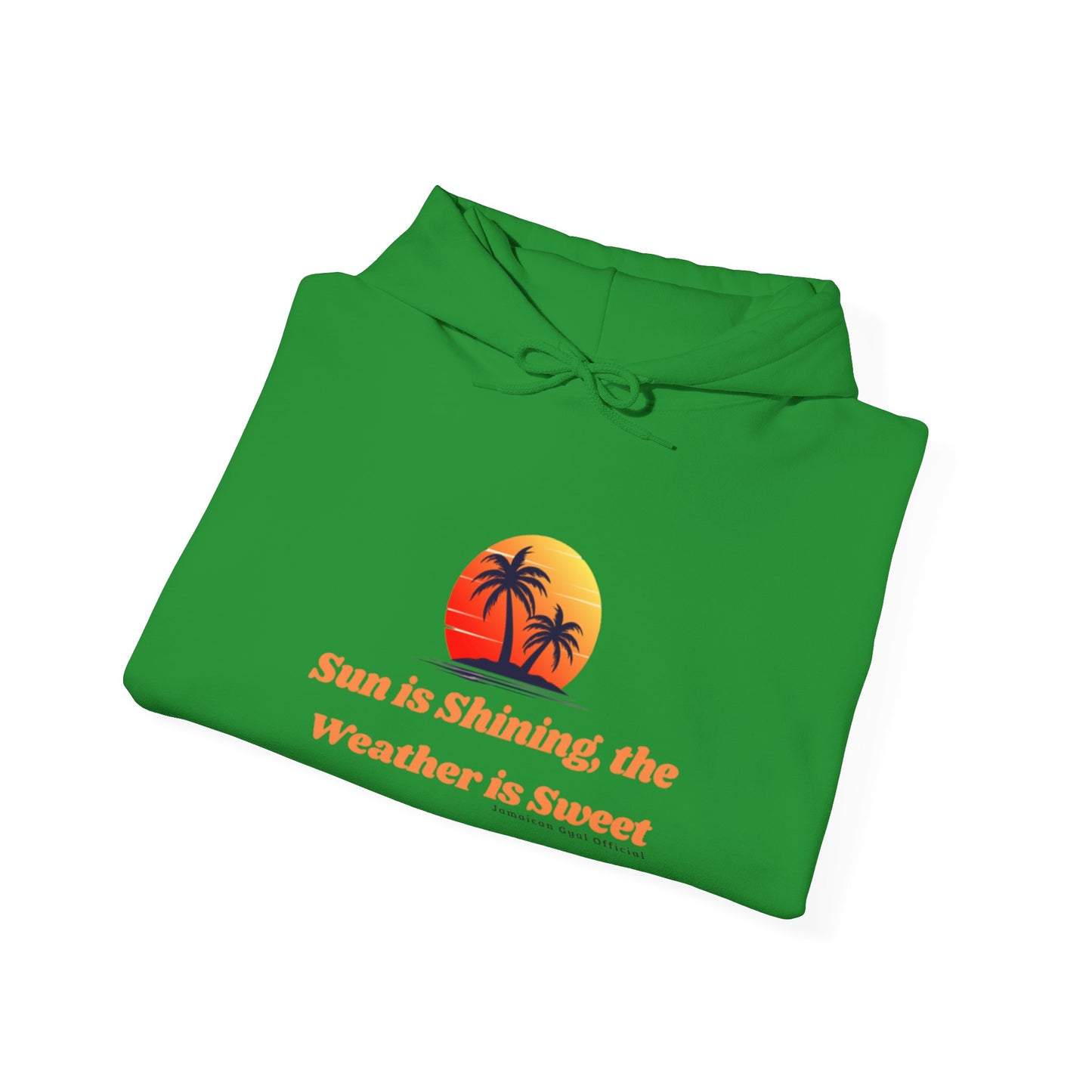 Sunshine Vibes Hoodie: Unisex Heavy Blend Sweatshirt with Tropical Design, Perfect for Summer, Beach Days, Casual Wear, Gifts