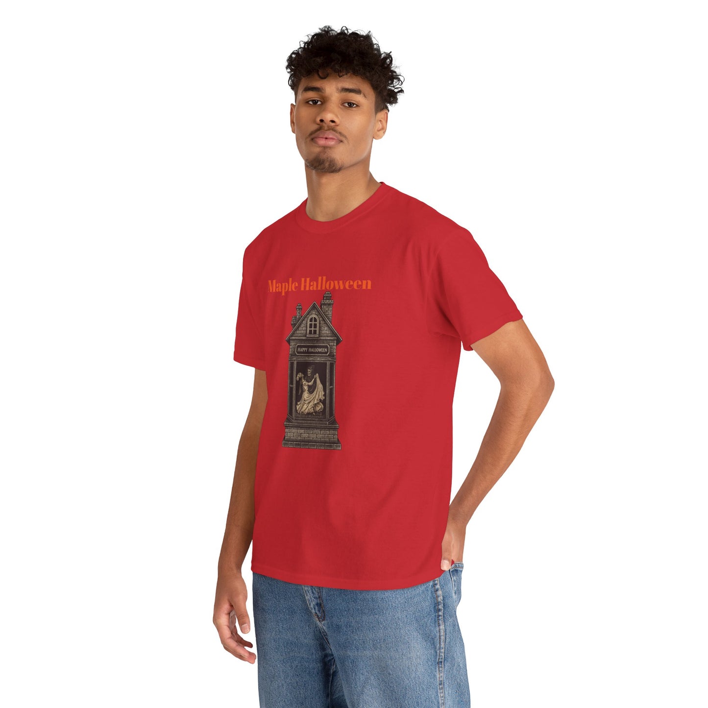 Halloween Graphic Tee, Spooky Season Shirt, Maple Halloween T-Shirt, Unisex Cotton Tee, Fall Fashion Top, Holiday Gift