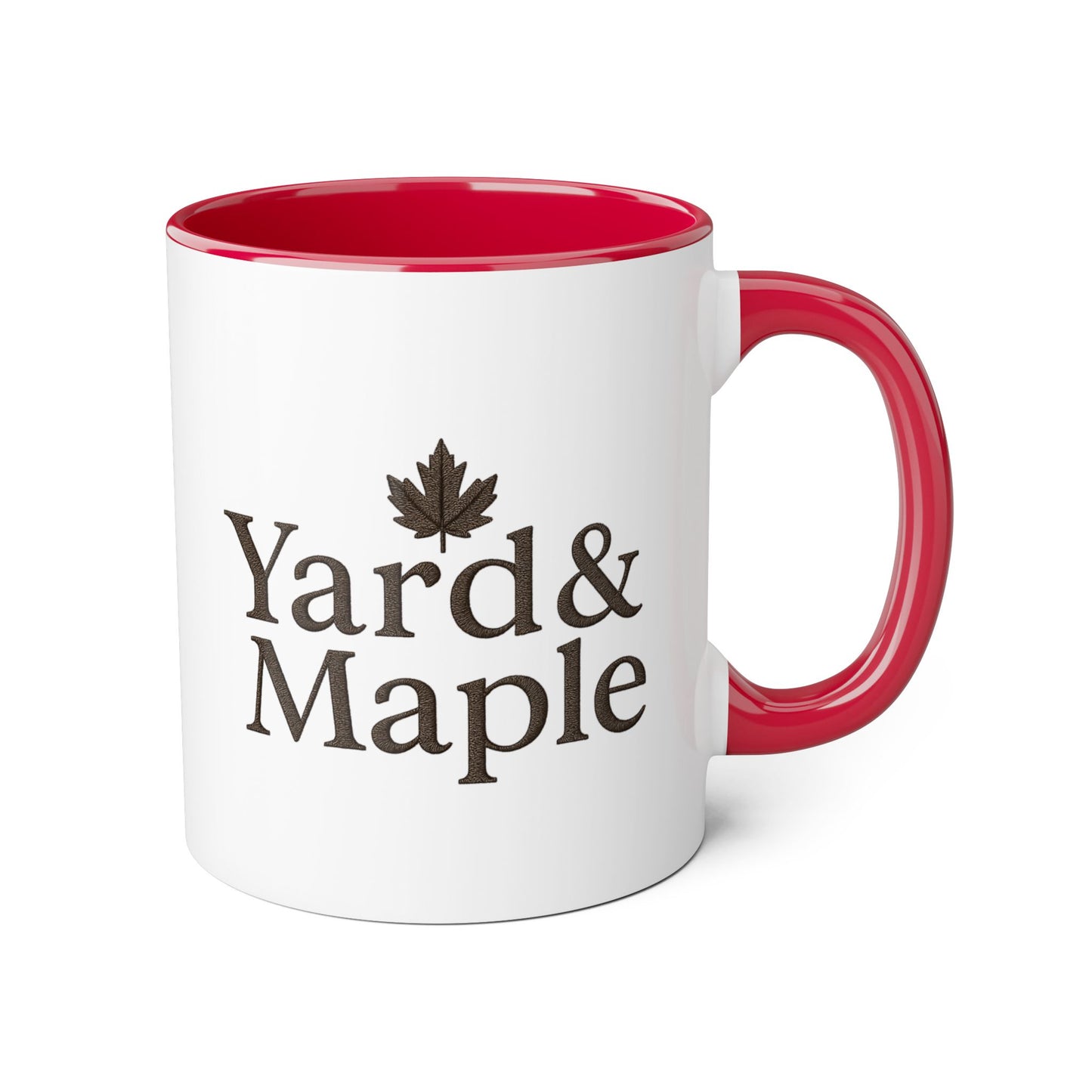 Yard & Maple Accent Mug - Cozy Coffee Cup, Perfect for Home/Office, Great Gift for Coffee Lovers, Autumn Decor, Unique Beverage Mug