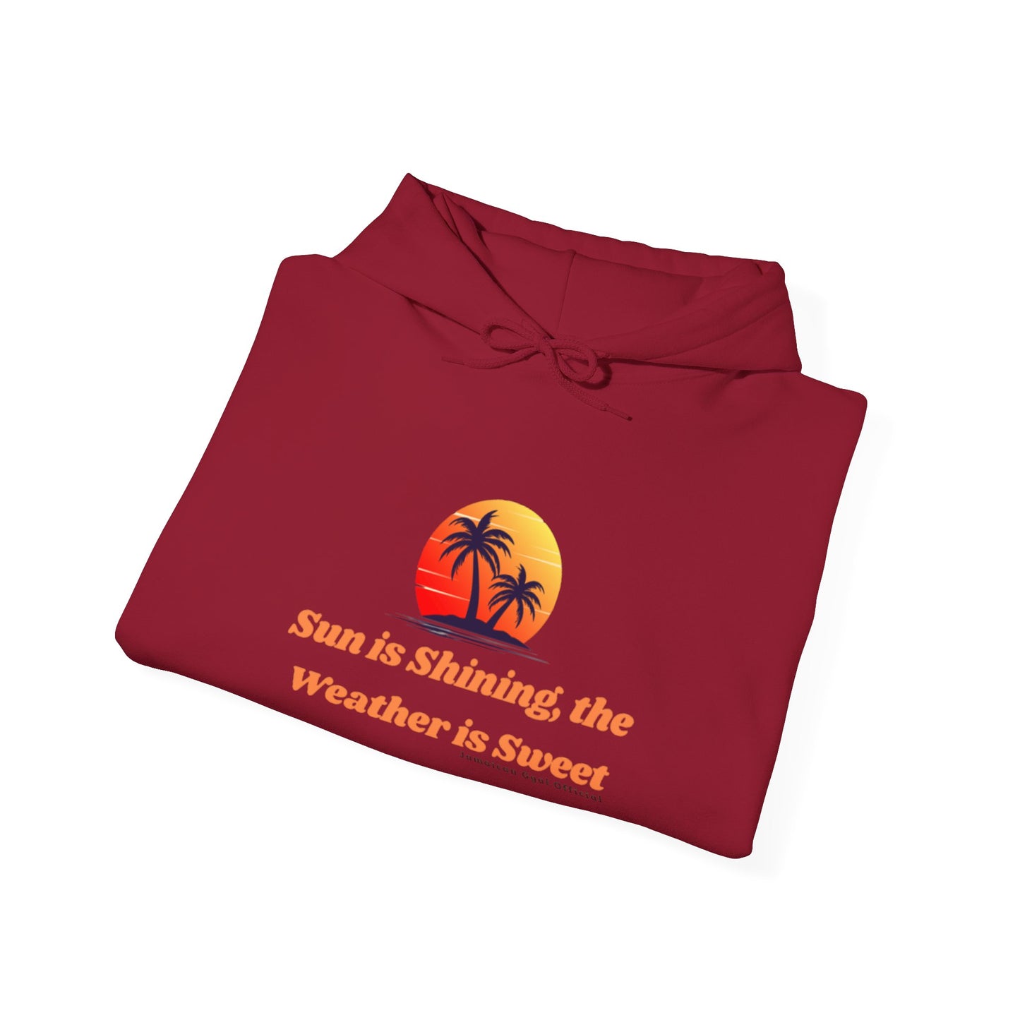 Sunshine Vibes Hoodie: Unisex Heavy Blend Sweatshirt with Tropical Design, Perfect for Summer, Beach Days, Casual Wear, Gifts