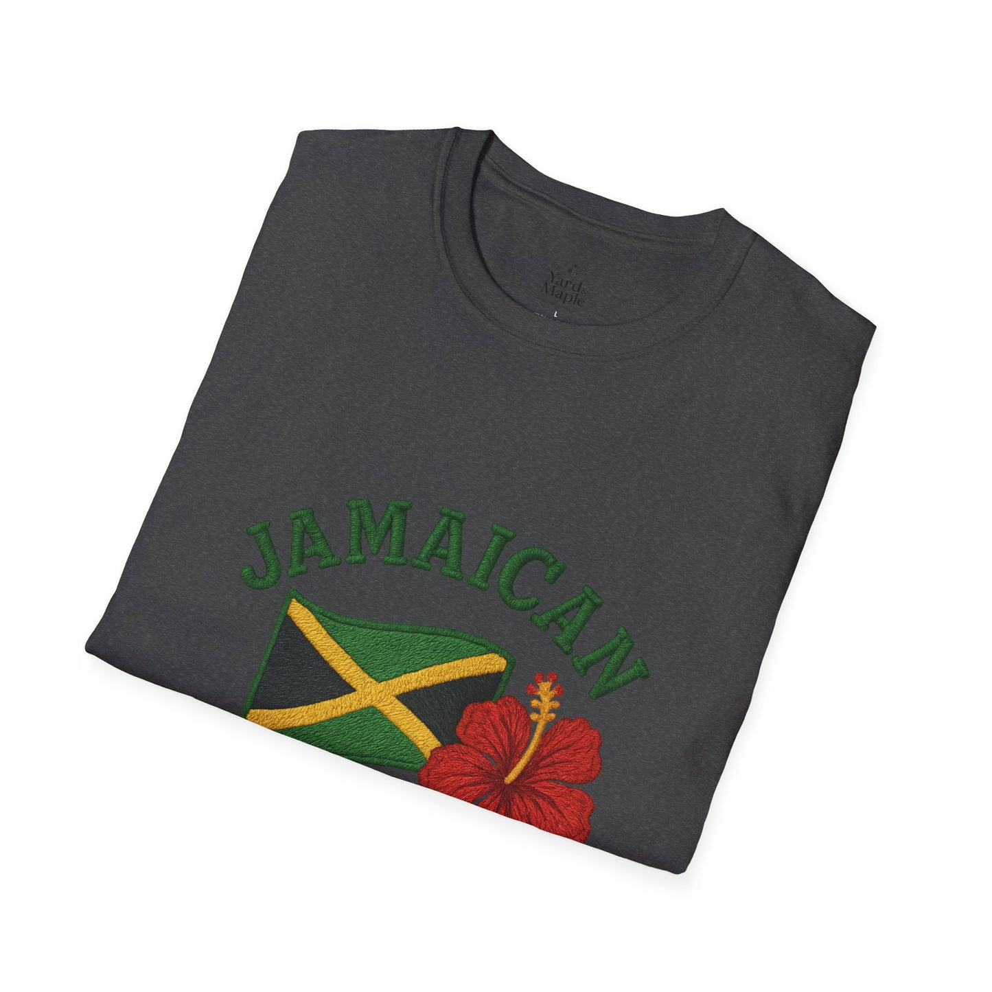 Jamaican Pride T-Shirt, Unisex Softstyle Tee, Tropical Vacation Shirt, Caribbean Pride Apparel, Festival and Celebration Wear