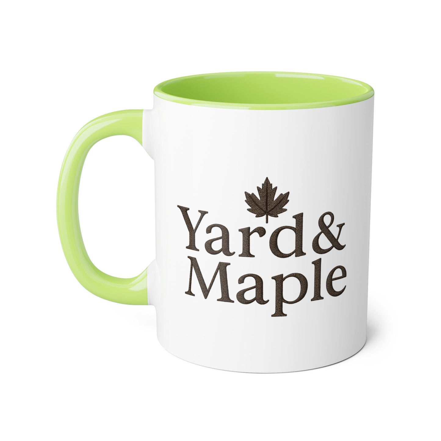 Yard & Maple Accent Mug - Cozy Coffee Cup, Perfect for Home/Office, Great Gift for Coffee Lovers, Autumn Decor, Unique Beverage Mug