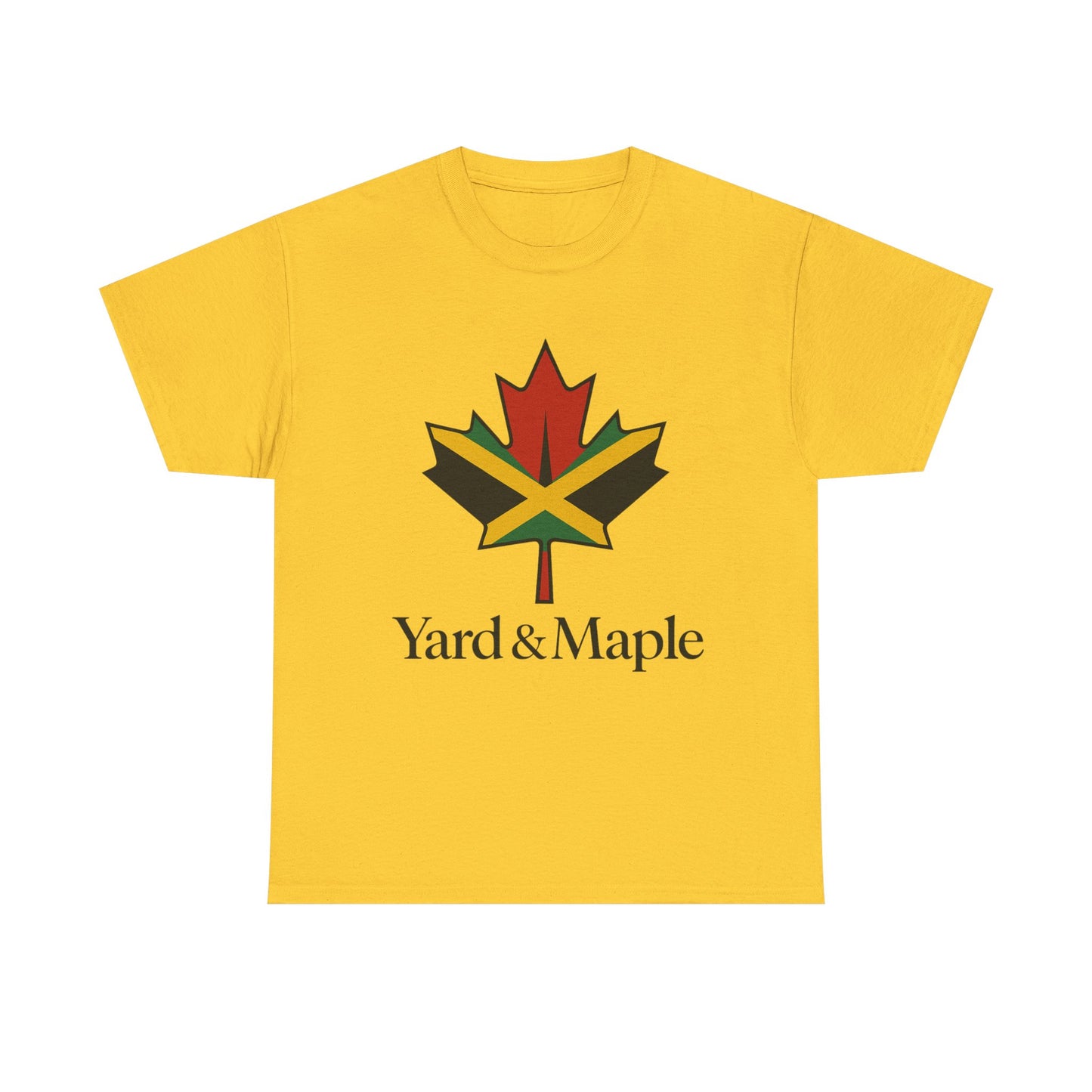 Yard & Maple Unisex Heavy Cotton Tee | Jamaican Pride, Canada Love, Streetwear, Gift for Him/Her, Summer Vibes