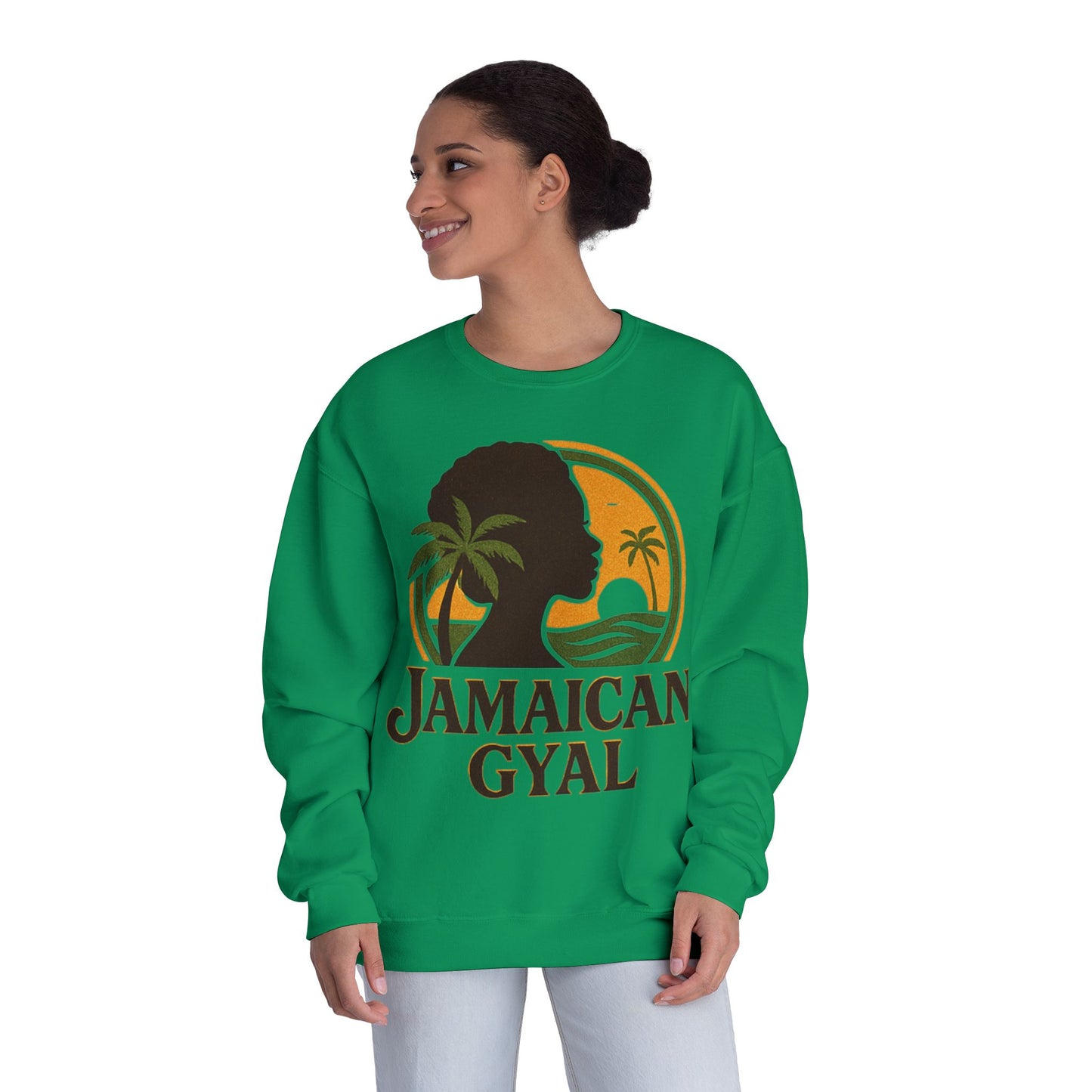 Jamaican Gyal Unisex Sweatshirt, Cozy Crewneck, Gift for Her, Summer Vibes, Casual Fashion Statement