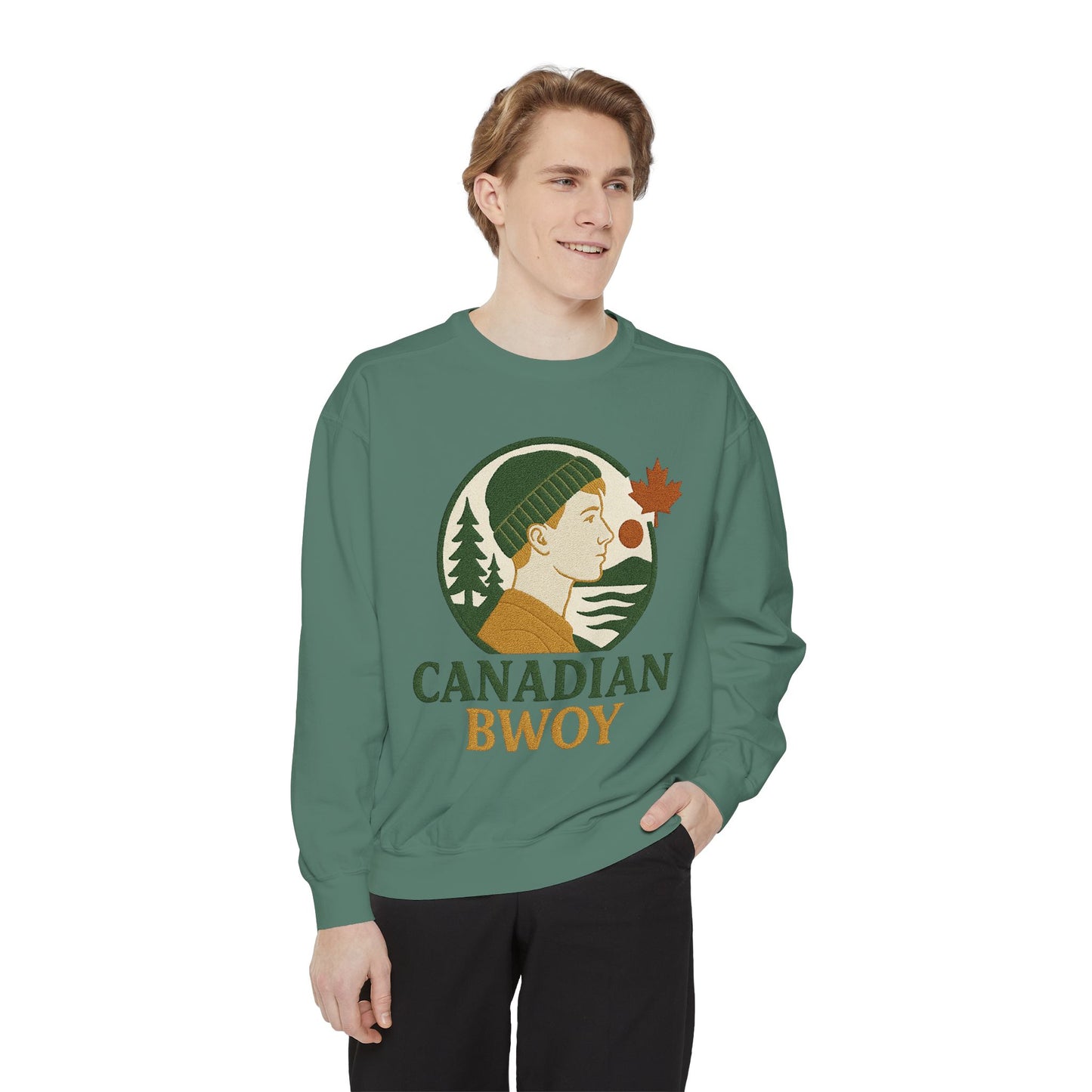 Canadian Bwoy Sweatshirt, Unisex Cozy Apparel, Gift for Canada Day, Casual Streetwear, Nature Lover Sweatshirt, Fall Fashion