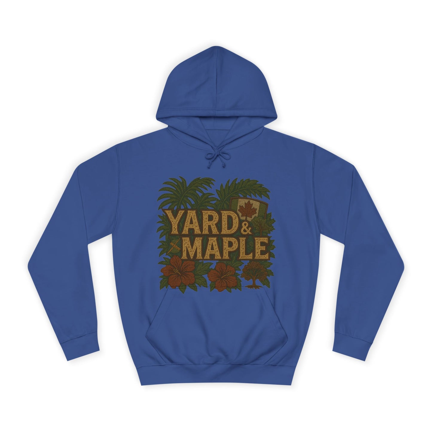 Cozy Unisex College Hoodie - Yard & Maple, Casual Wear, Student Gift, Outdoor Activity Sweater, Fall Fashion