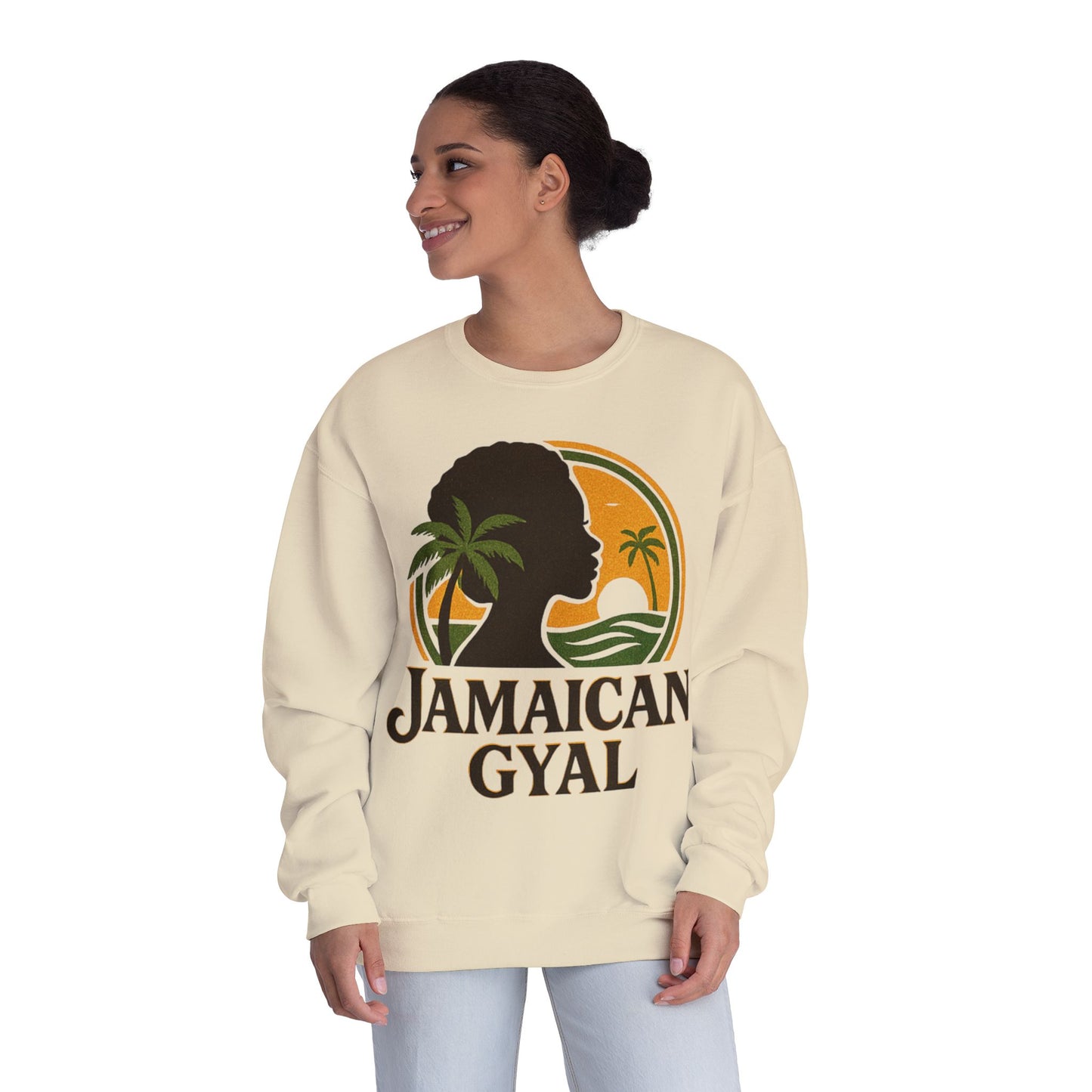 Jamaican Gyal Unisex Sweatshirt, Cozy Crewneck, Gift for Her, Summer Vibes, Casual Fashion Statement