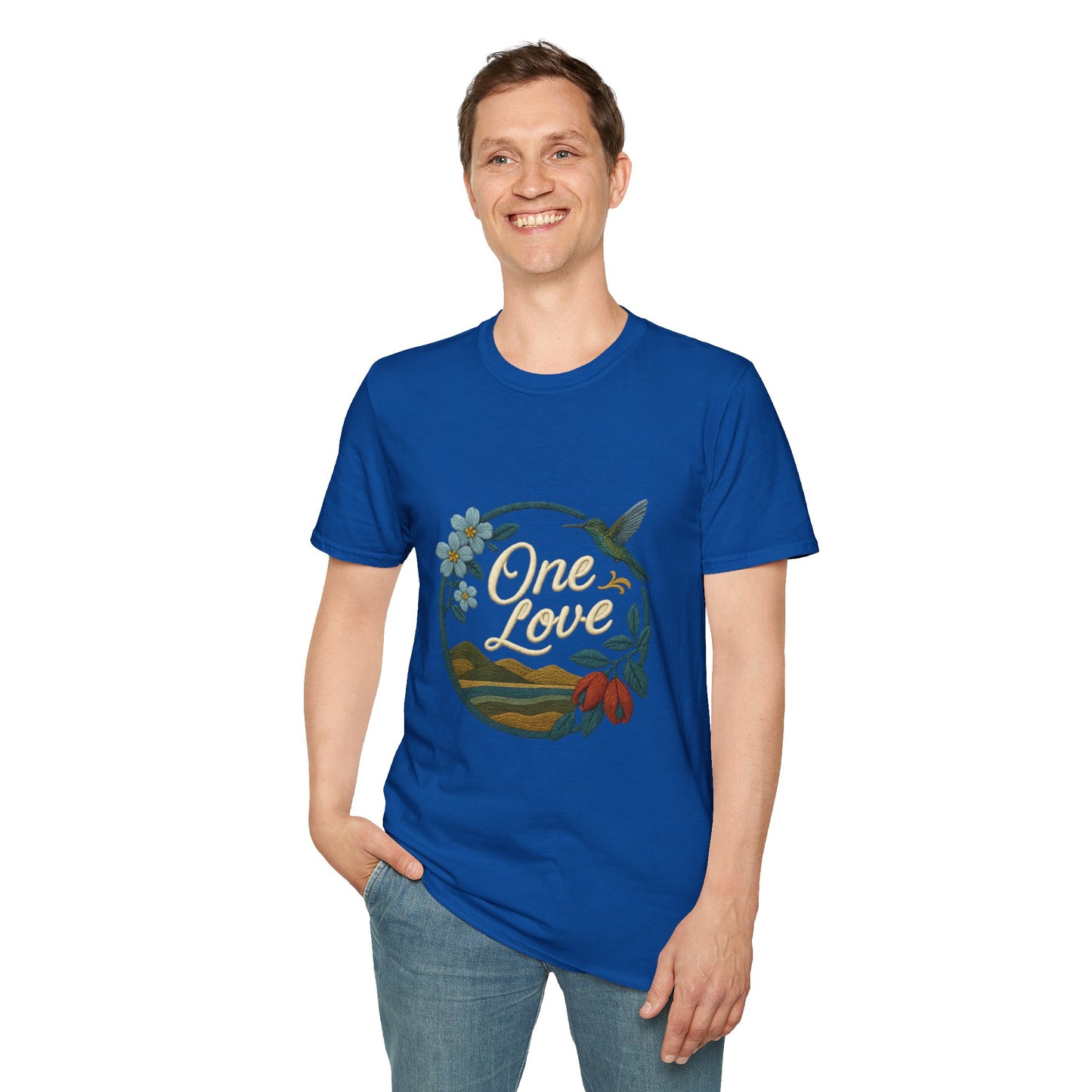 One Love Nature-Inspired T-Shirt, Unisex Tee, Stylish Apparel, Eco-Friendly Gift, Summer Fashion, Inspirational T-Shirt