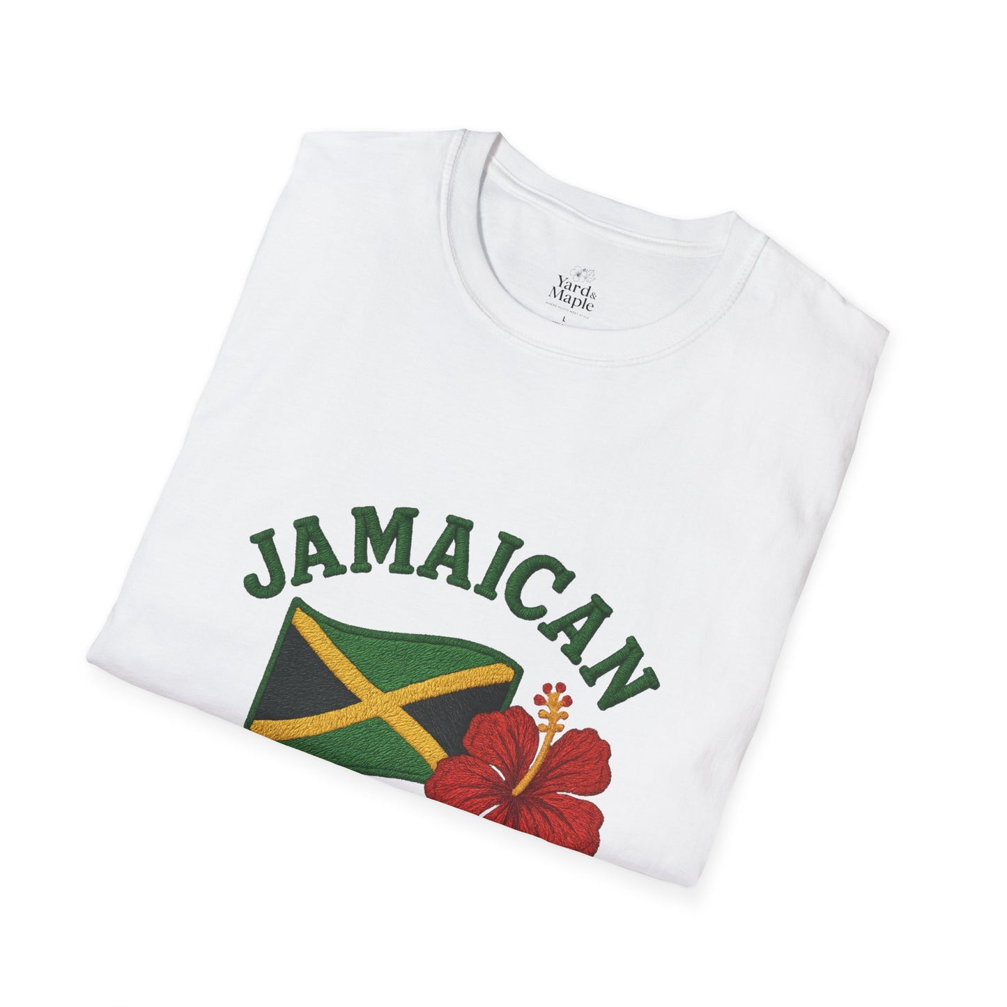 Jamaican Pride T-Shirt, Unisex Softstyle Tee, Tropical Vacation Shirt, Caribbean Pride Apparel, Festival and Celebration Wear