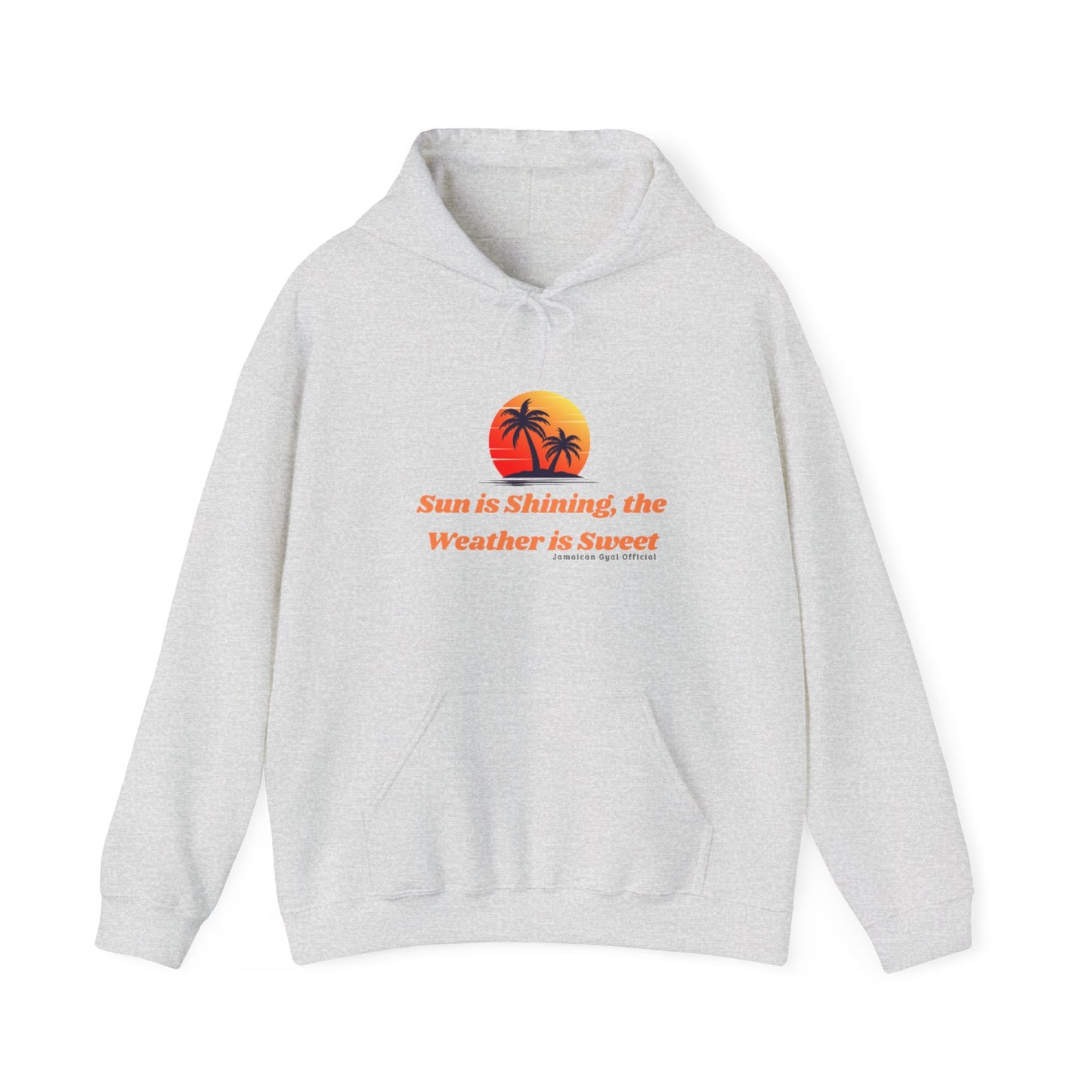 Sunshine Vibes Hoodie: Unisex Heavy Blend Sweatshirt with Tropical Design, Perfect for Summer, Beach Days, Casual Wear, Gifts