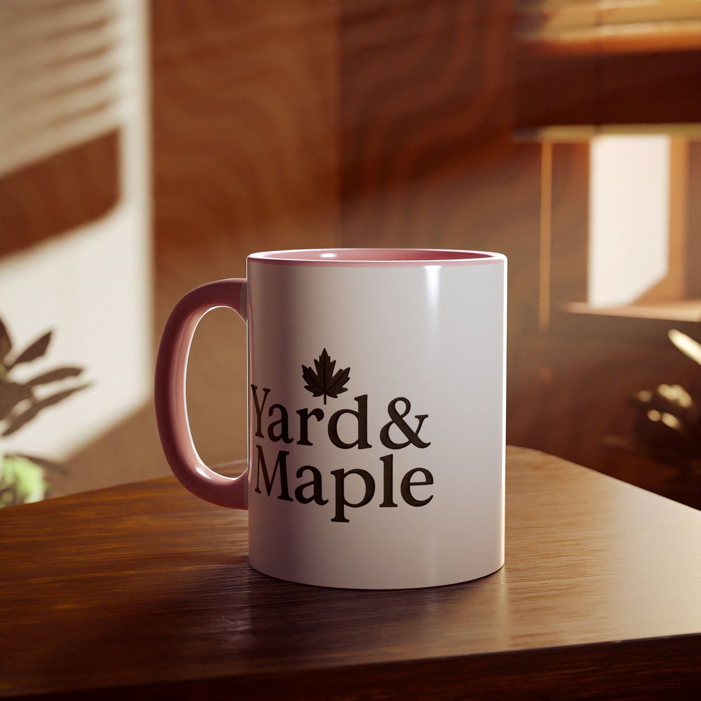 Yard & Maple Accent Mug - Cozy Coffee Cup, Perfect for Home/Office, Great Gift for Coffee Lovers, Autumn Decor, Unique Beverage Mug