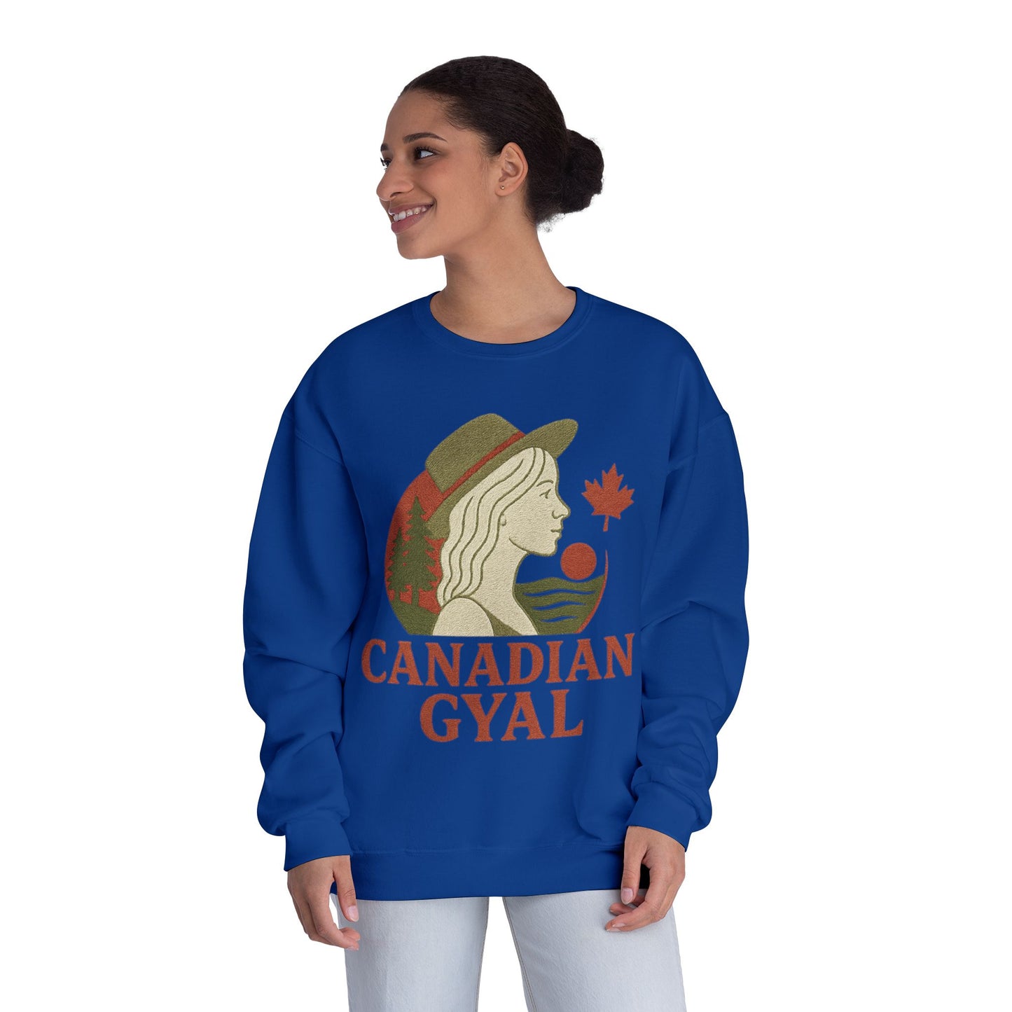 Canadian Gyal Sweatshirt, Cozy Crewneck for Fall, Perfect Gift for Canadians, Great for Thanksgiving, Casual Wear