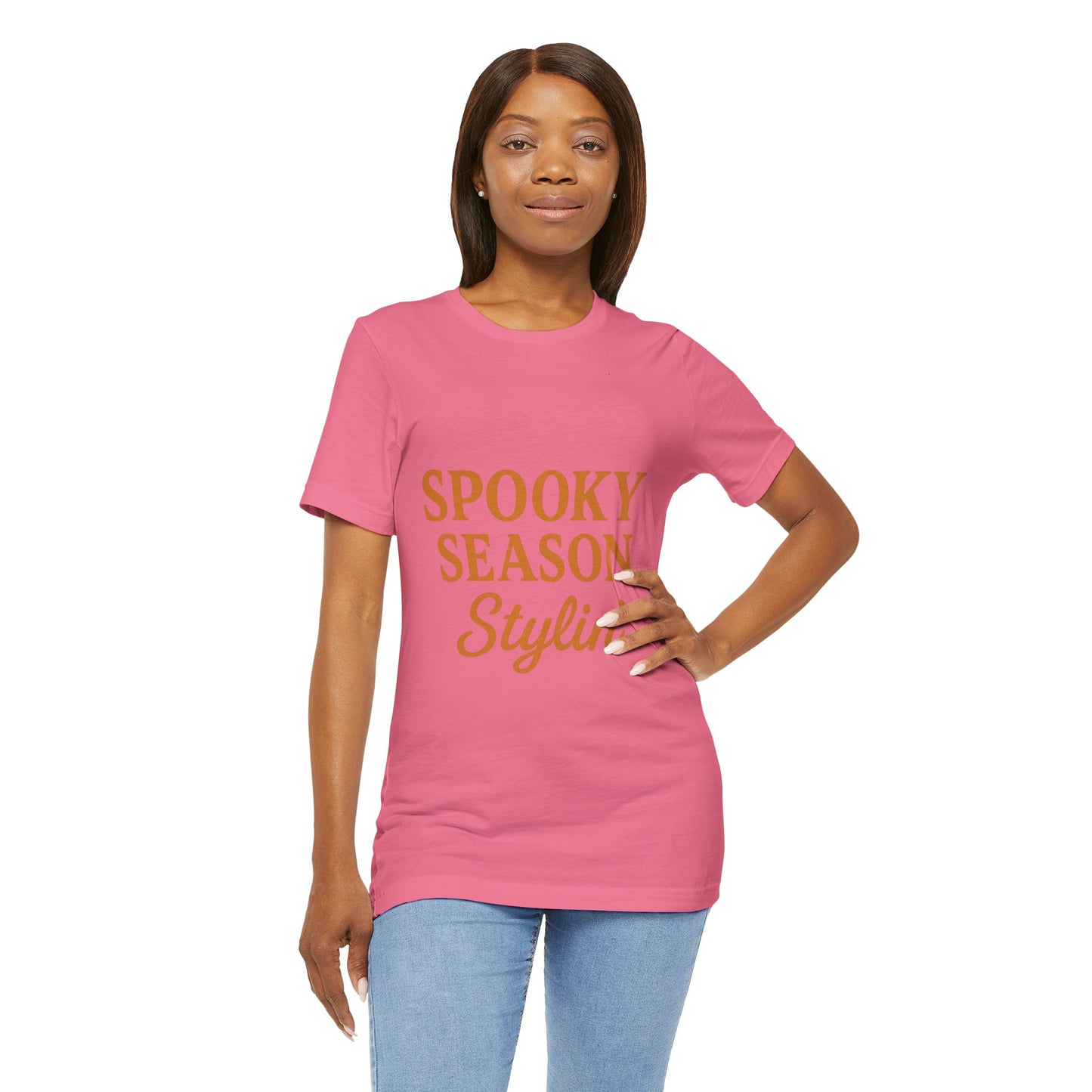 Spooky Season Stylin' Unisex Tee, Halloween Shirt, Autumn Apparel, Fall Outfit, Party Wear, Casual Top