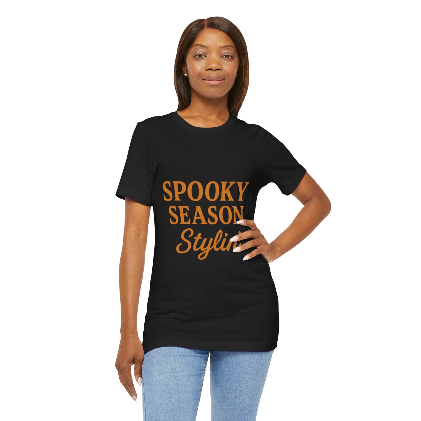 Spooky Season Stylin' Unisex Tee, Halloween Shirt, Autumn Apparel, Fall Outfit, Party Wear, Casual Top