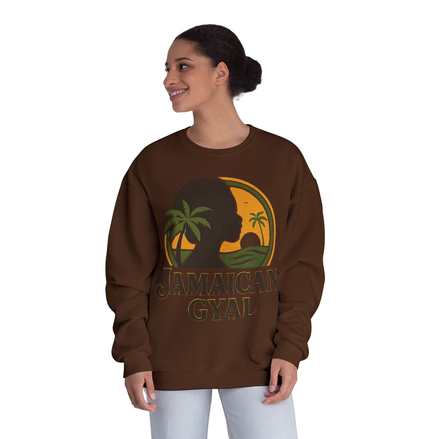 Jamaican Gyal Unisex Sweatshirt, Cozy Crewneck, Gift for Her, Summer Vibes, Casual Fashion Statement