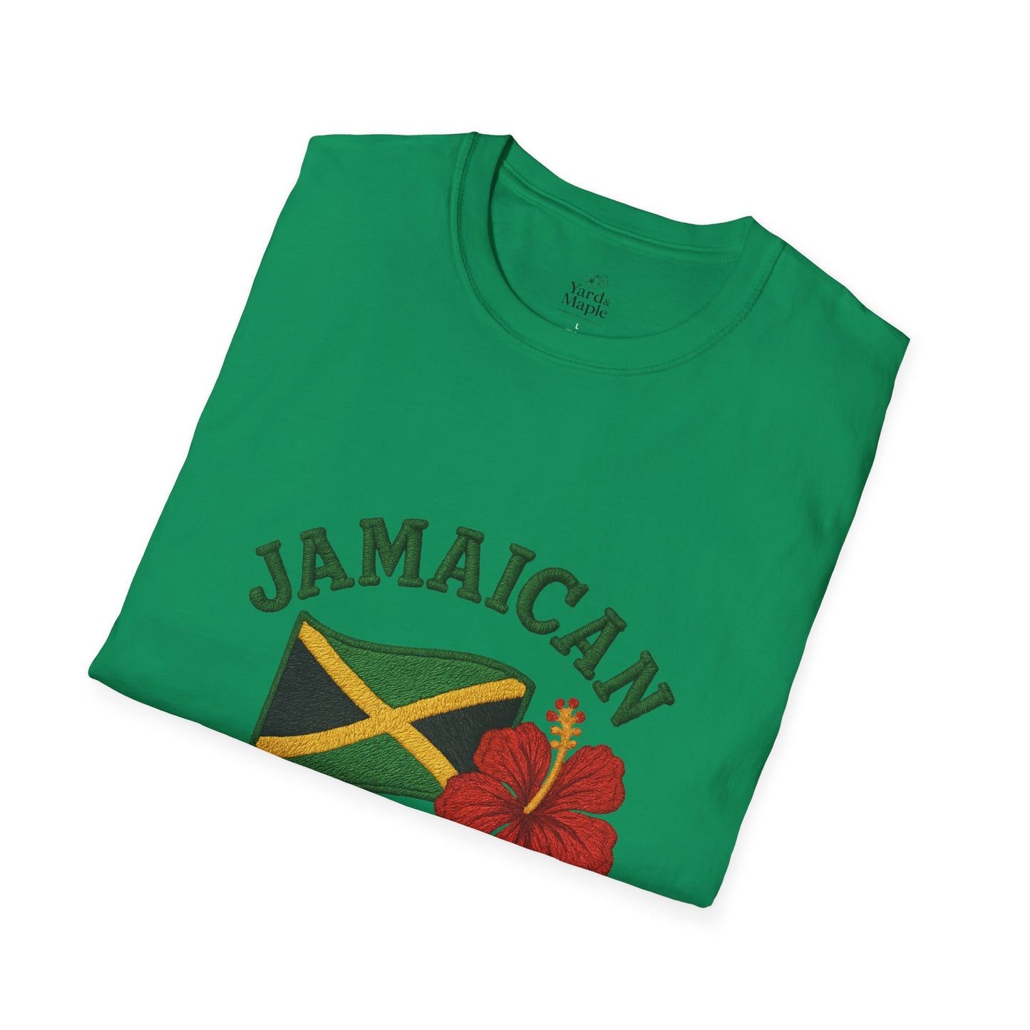 Jamaican Pride T-Shirt, Unisex Softstyle Tee, Tropical Vacation Shirt, Caribbean Pride Apparel, Festival and Celebration Wear