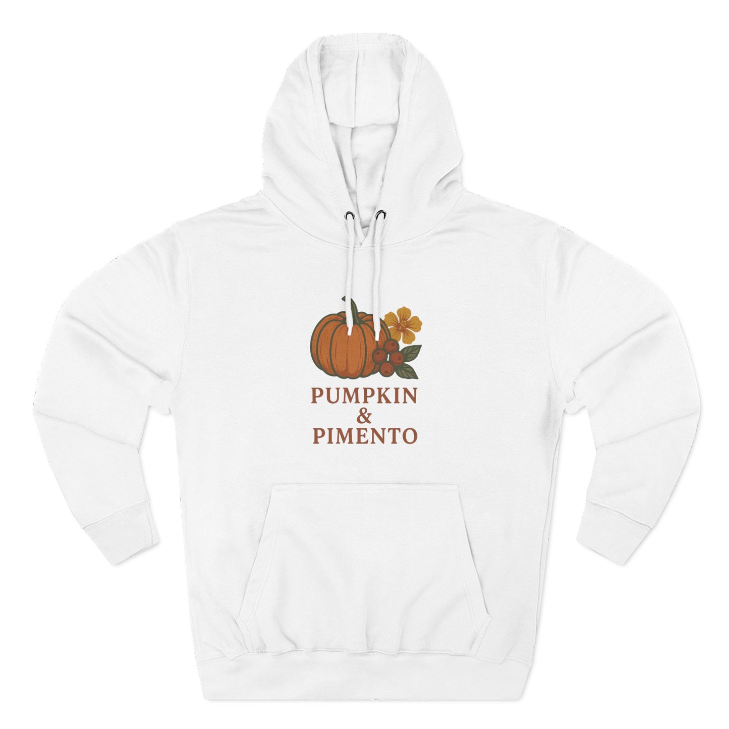 Pumpkin & Pimento Fleece Hoodie | Cozy Fall Sweater, Autumn Fashion, Comfortable Casual Wear, Gift for Pumpkin Lovers, Halloween Apparel