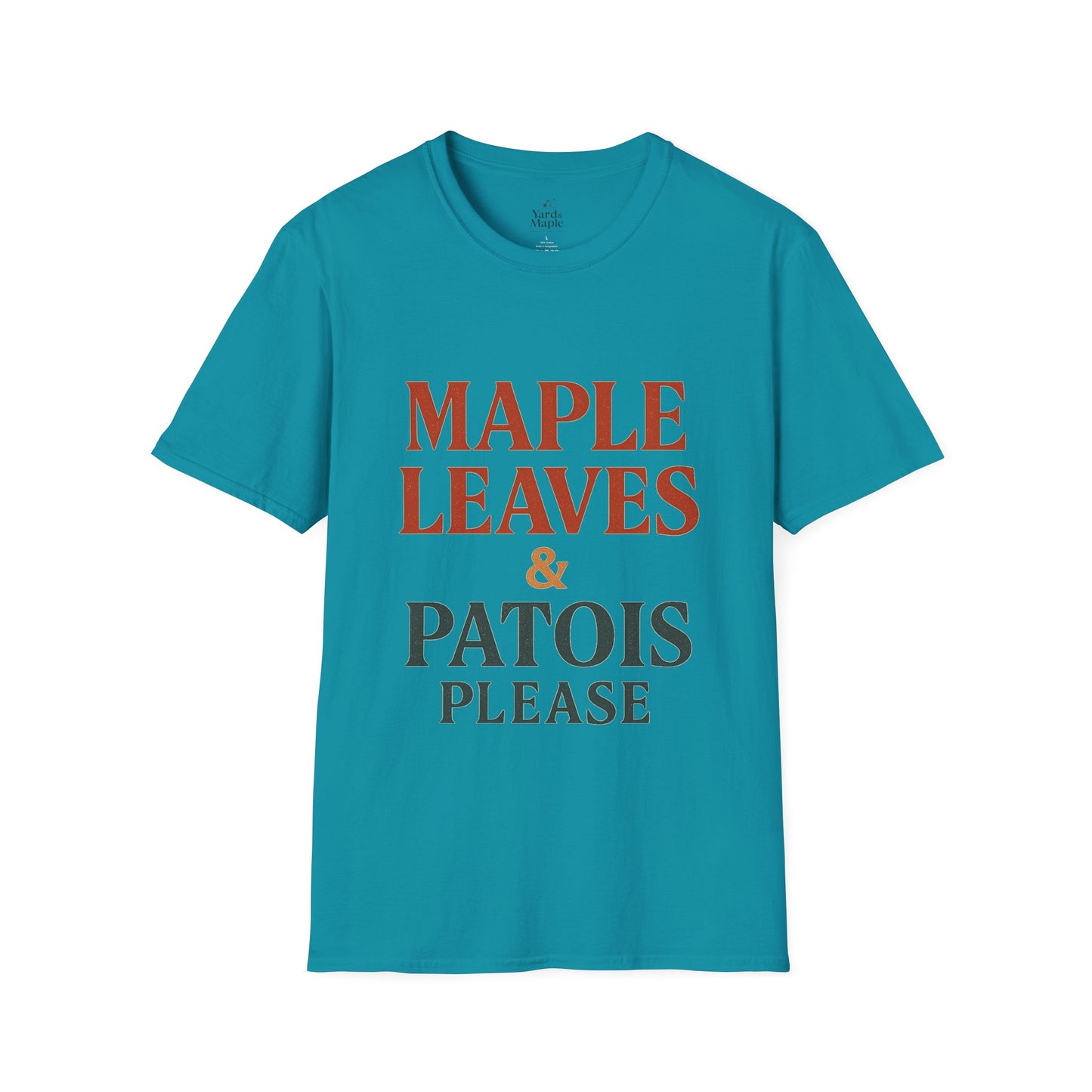 Maple Leaves & Patois Please Unisex T-Shirt, Casual Tee, Gift for Nature Lovers, Summer Wear, Eco-Friendly Fashion