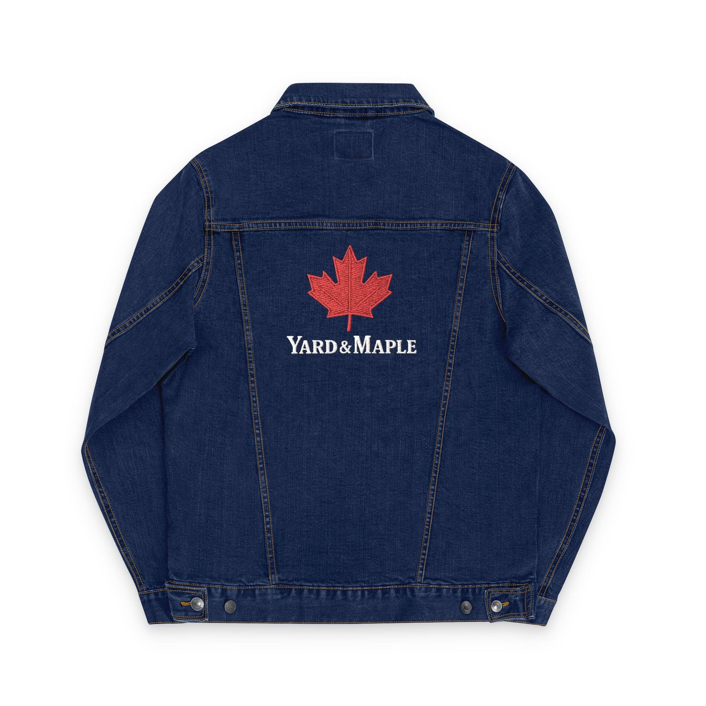 Maple Leaf Embroidered Unisex Denim Jacket | Fall Fashion, Casual Outwear, Gift for Her, Street Style, Autumn Wear