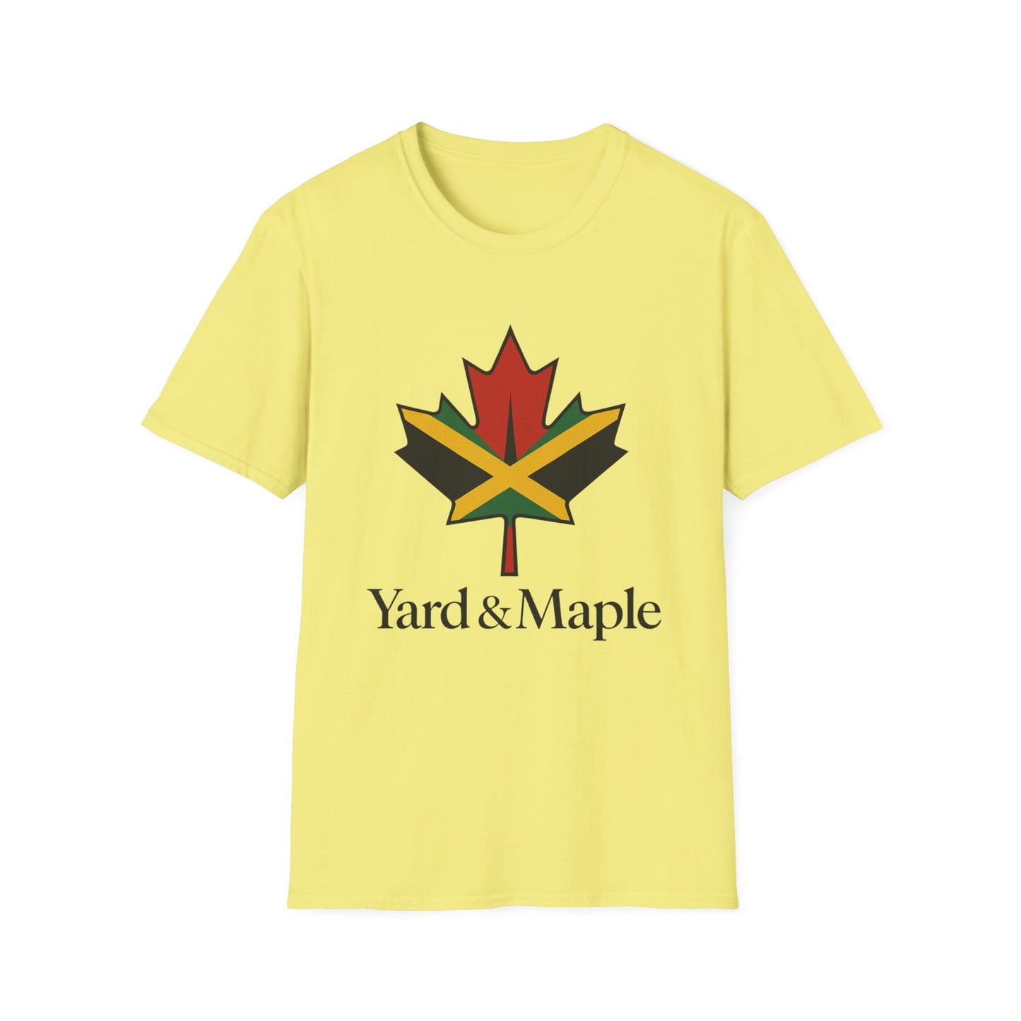 Yard & Maple Unisex Softstyle T-Shirt, Casual Summer Tee, Jamaican Theme Shirt, Cool Graphic Top, Gift for Nature Lovers