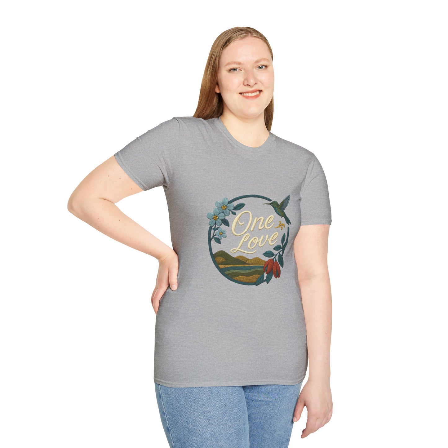 One Love Nature-Inspired T-Shirt, Unisex Tee, Stylish Apparel, Eco-Friendly Gift, Summer Fashion, Inspirational T-Shirt