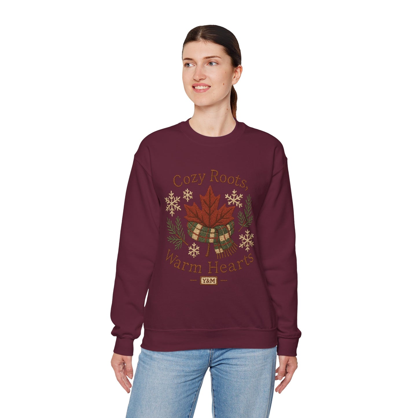 Cozy Roots Crewneck Sweatshirt: Warm Hearts Gift, Fall Fashion, Winter Apparel, Unisex Sweatshirt, Holiday Sweater
