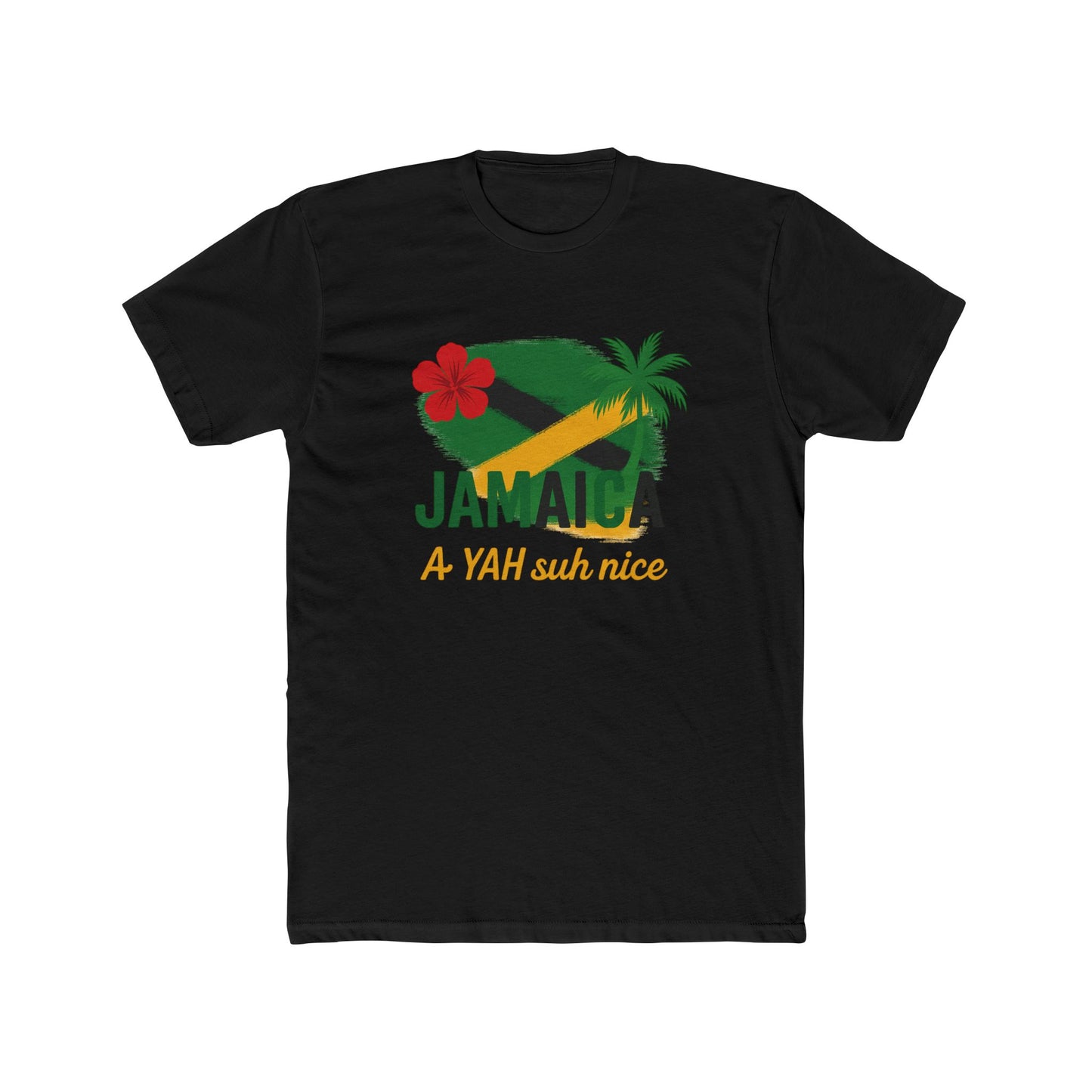 Jamaican Vibes Unisex Cotton Crew Tee, Summer T-Shirt, Holiday Apparel, Travel Shirt, Beachwear, Gift for Him/Her