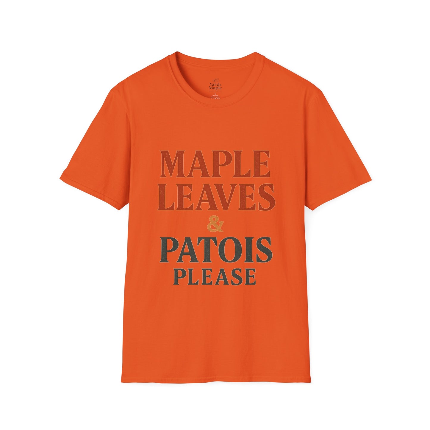 Maple Leaves & Patois Please Unisex T-Shirt, Casual Tee, Gift for Nature Lovers, Summer Wear, Eco-Friendly Fashion