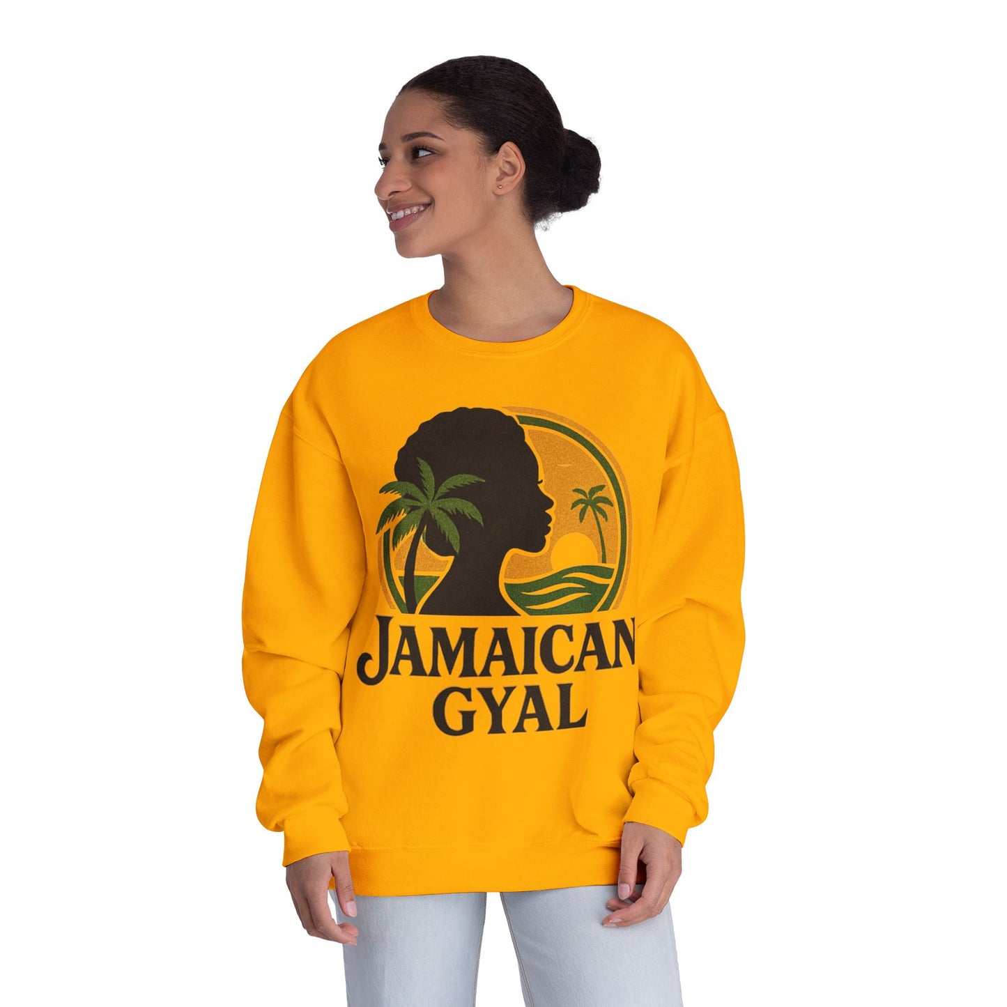 Jamaican Gyal Unisex Sweatshirt, Cozy Crewneck, Gift for Her, Summer Vibes, Casual Fashion Statement