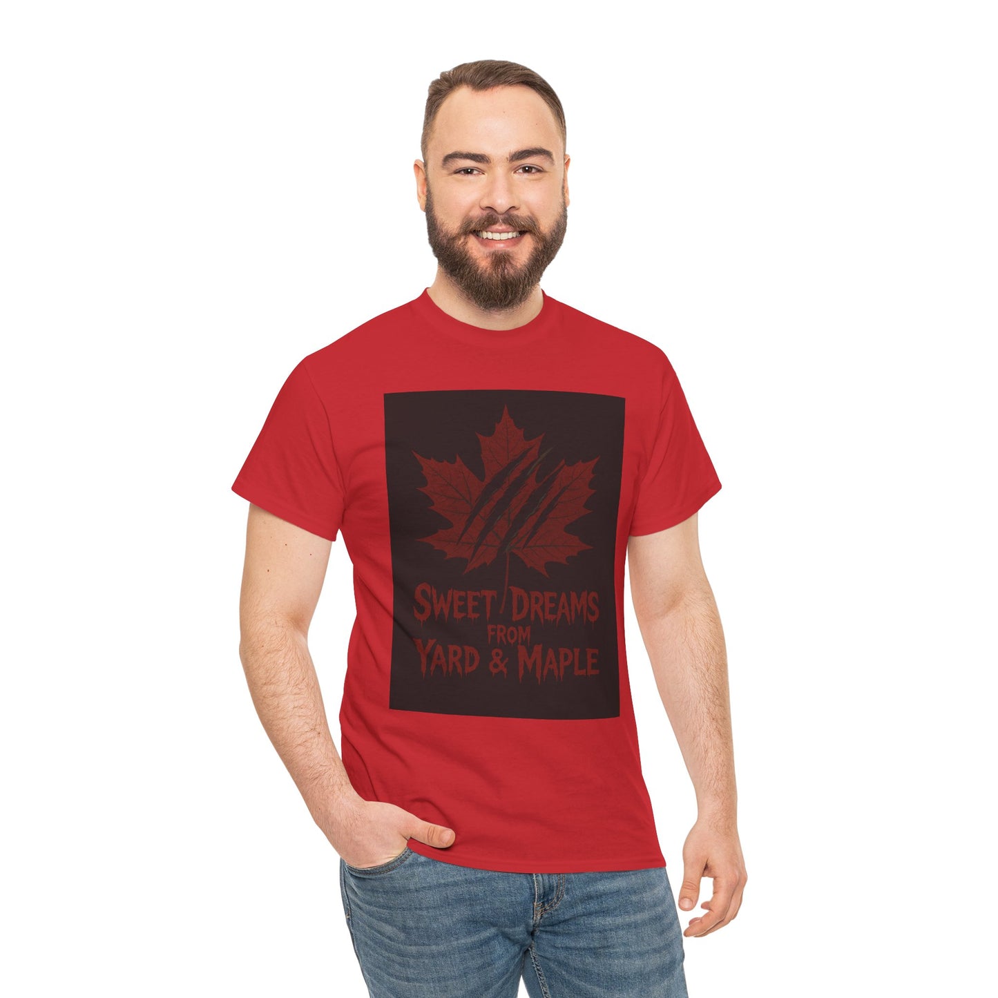 Cozy Graphic Tee with Maple Leaf Design, Casual Streetwear, Gift for Nature Lovers, Sweet Dreams Shirt, Unisex Cotton Top