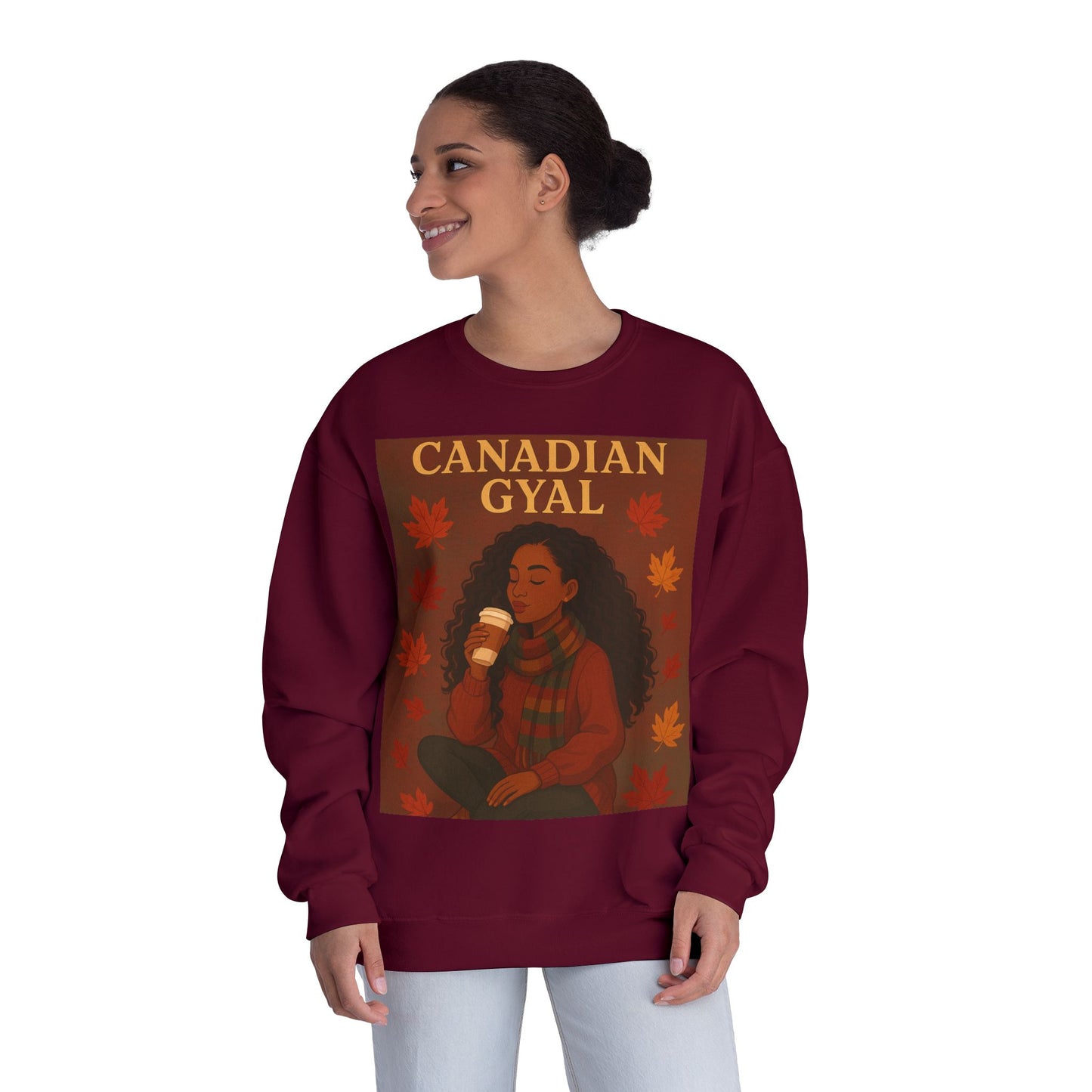 Canadian Gyal Sweatshirt, Cozy Fall Crewneck, Canada Pride Apparel, Autumn Casual Wear, Unisex Gift for Her