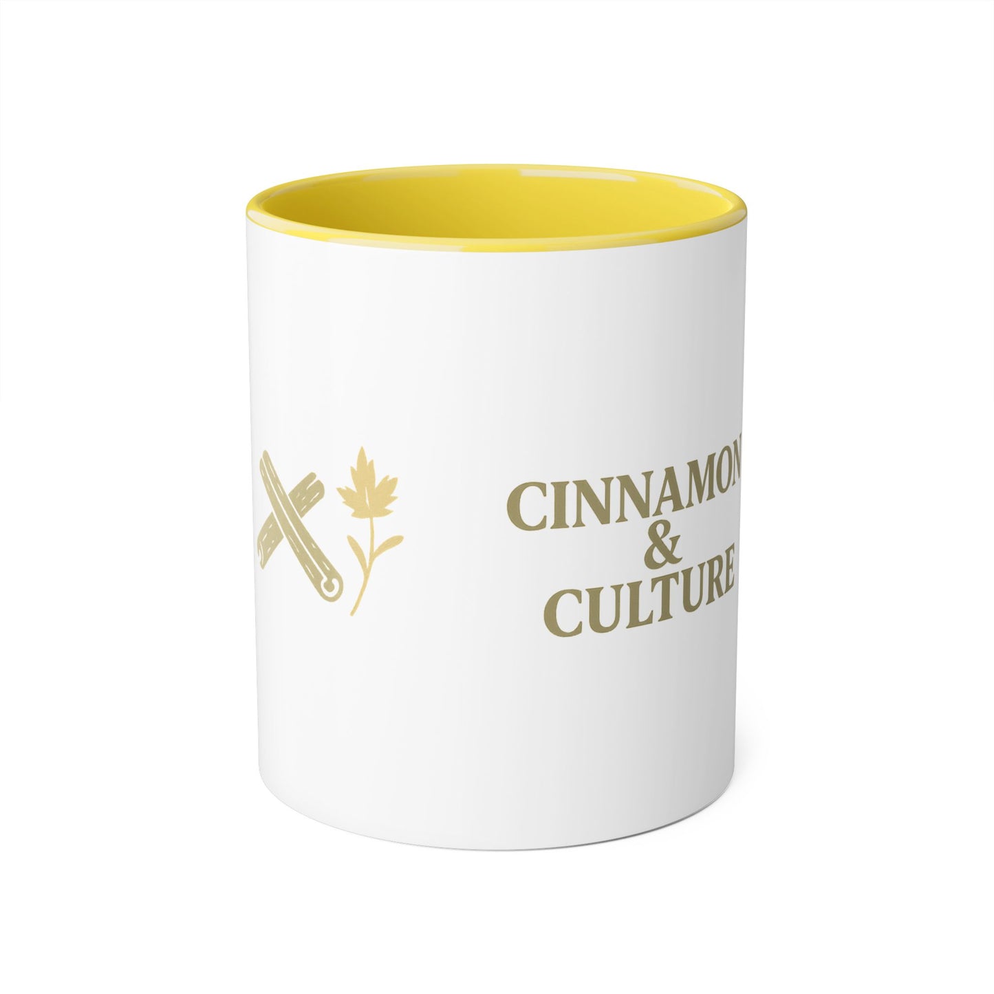 Cinnamon & Culture Accent Mug, Cozy Coffee Cup for Tea Lovers, Perfect Gift for Friends, Coffee Mug for Home, Unique Kitchen Decor