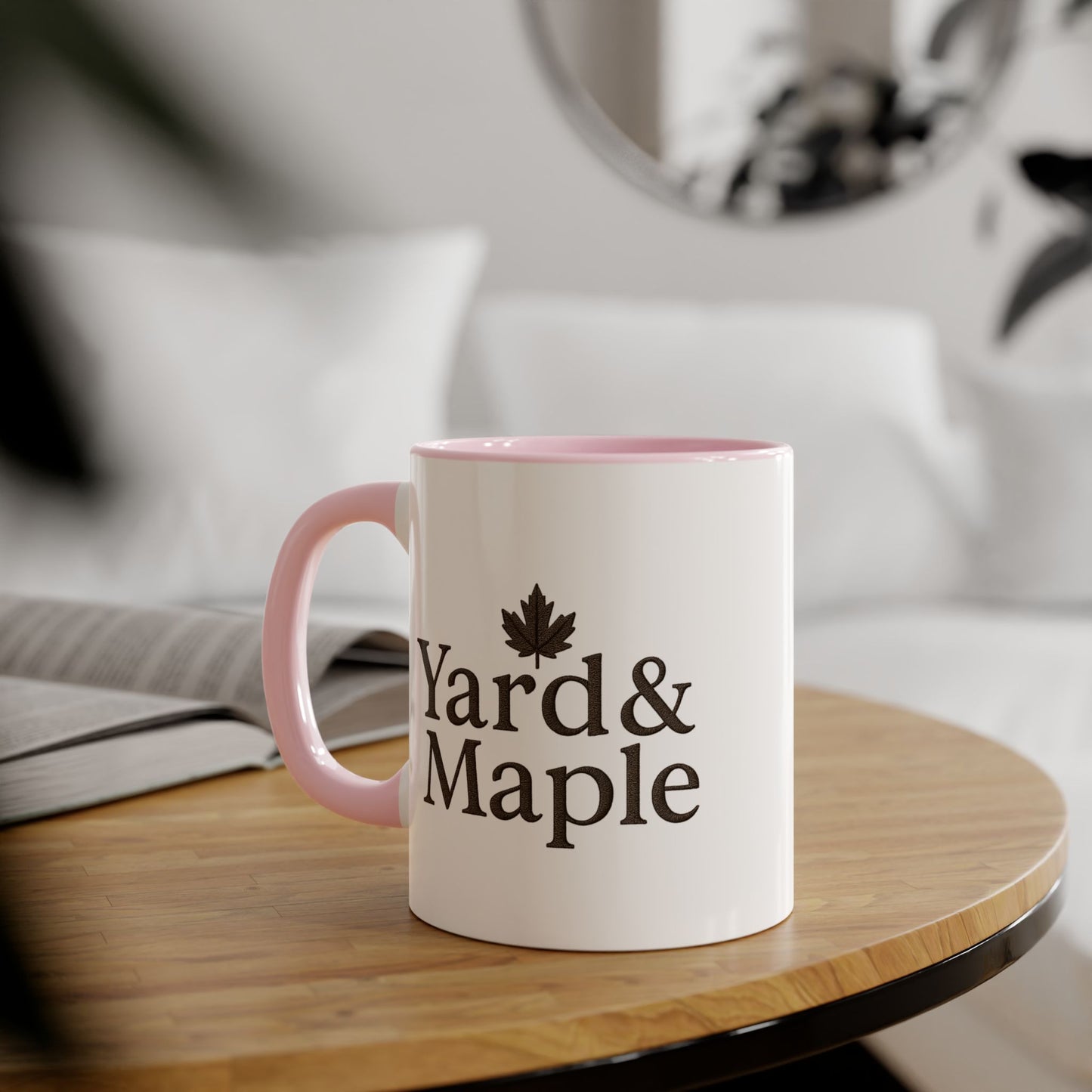 Yard & Maple Accent Mug - Cozy Coffee Cup, Perfect for Home/Office, Great Gift for Coffee Lovers, Autumn Decor, Unique Beverage Mug