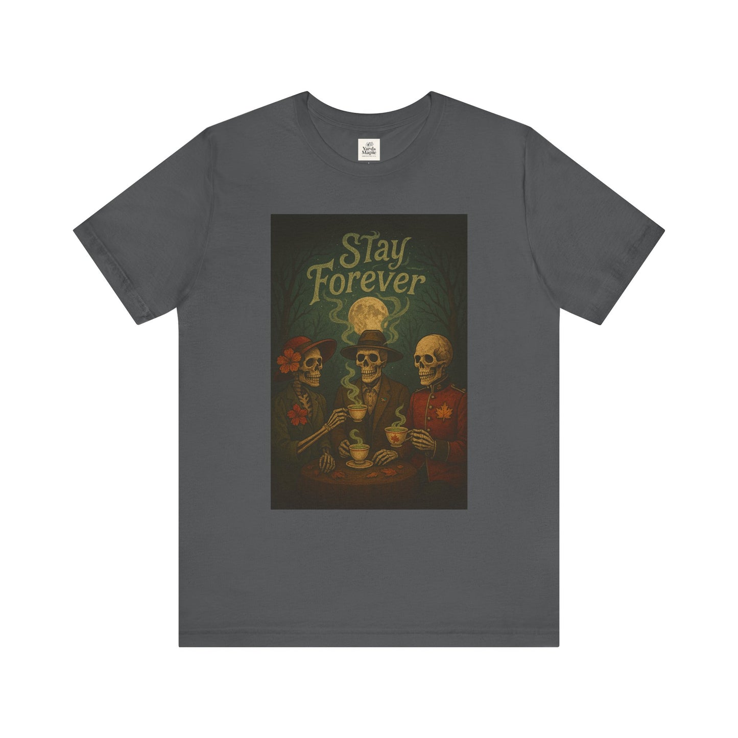 Stay Forever Halloween T-Shirt, Unisex Jersey Tee for Spooky Season, Day of the Dead, Casual Wear, Unique Gift Idea
