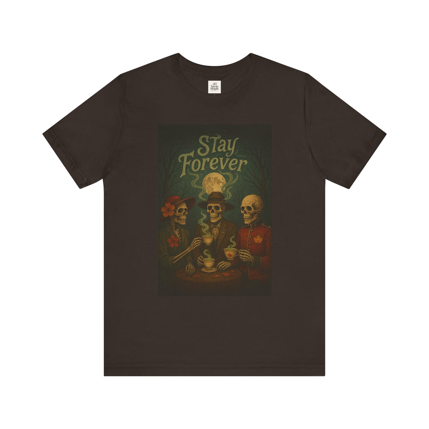 Stay Forever Halloween T-Shirt, Unisex Jersey Tee for Spooky Season, Day of the Dead, Casual Wear, Unique Gift Idea