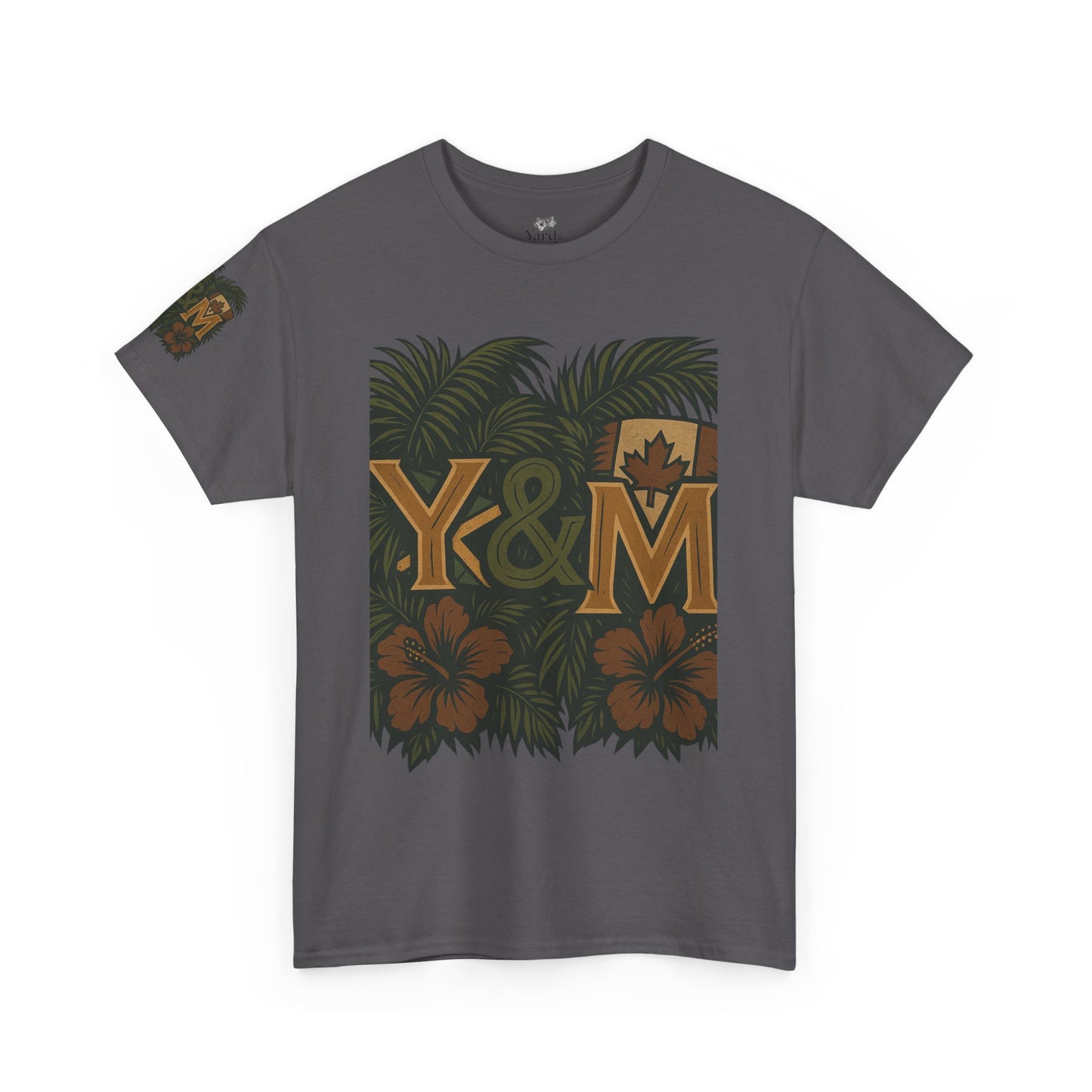 Tropical Vibes Unisex Heavy Cotton Tee, Casual Wear, Perfect for Summer, Beach Days, Gift for Him/Her
