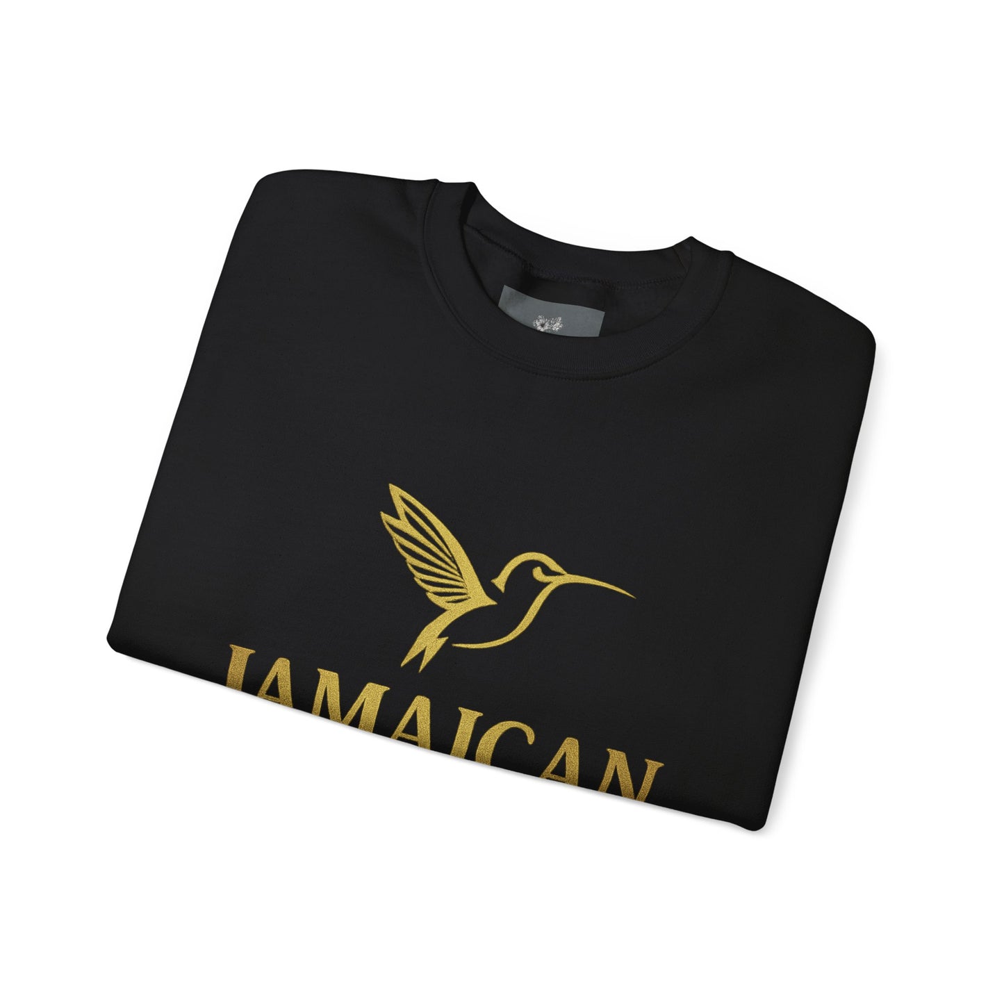 Jamaican Gyal Crewneck Sweatshirt — Gold Hummingbird Graphic