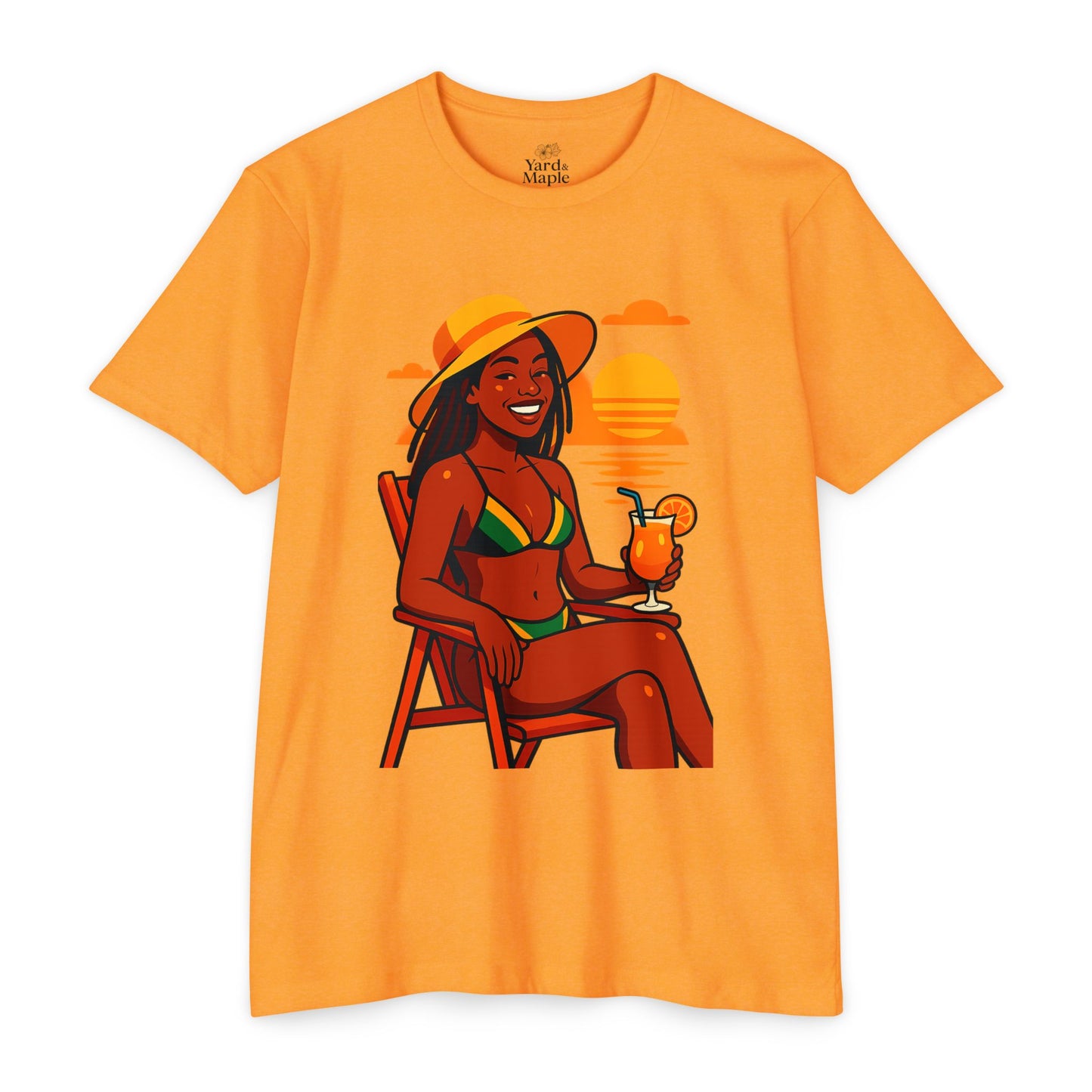 Summer Vibes T-Shirt, Beachwear, Vacation Tee, Casual Shirt, Gift for Her, Tropical Graphic T-shirt