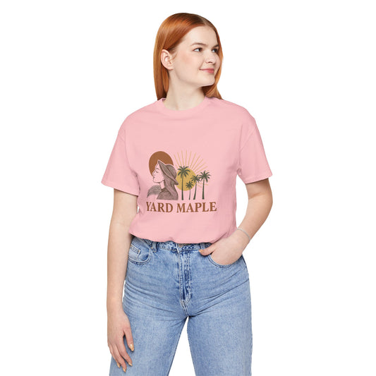 Yard Maple Graphic Tee, Casual Summer Shirt, Nature Lover Gift, Eco-Friendly Apparel, Beach Vibes Tee, Unique Unisex Apparel